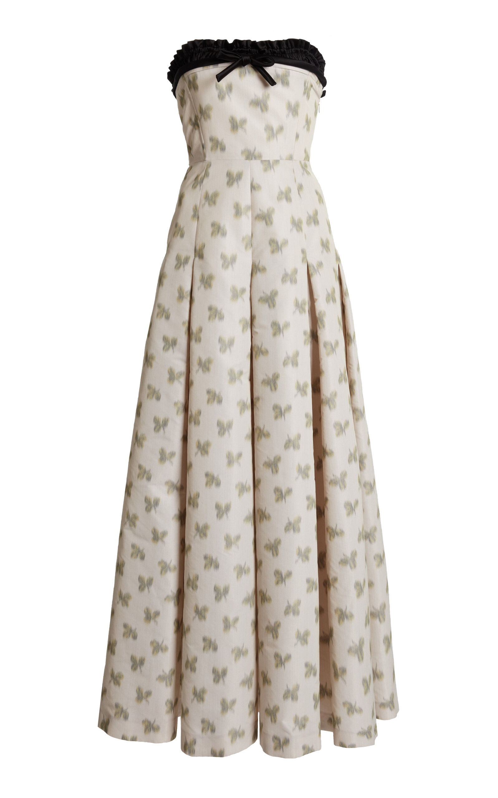 Giambattista Valli Clover Taffeta Maxi Dress In Neutral