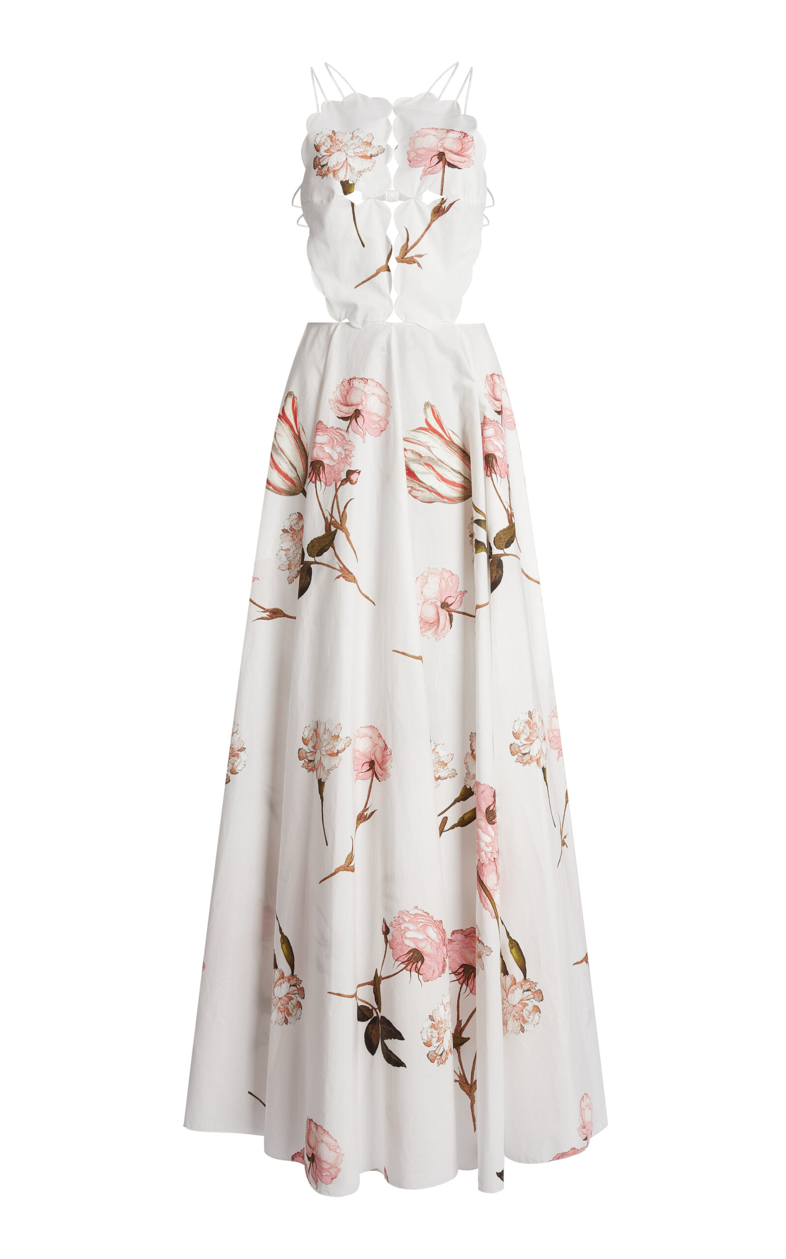 Giambattista Valli Printed Poplin Dress In White