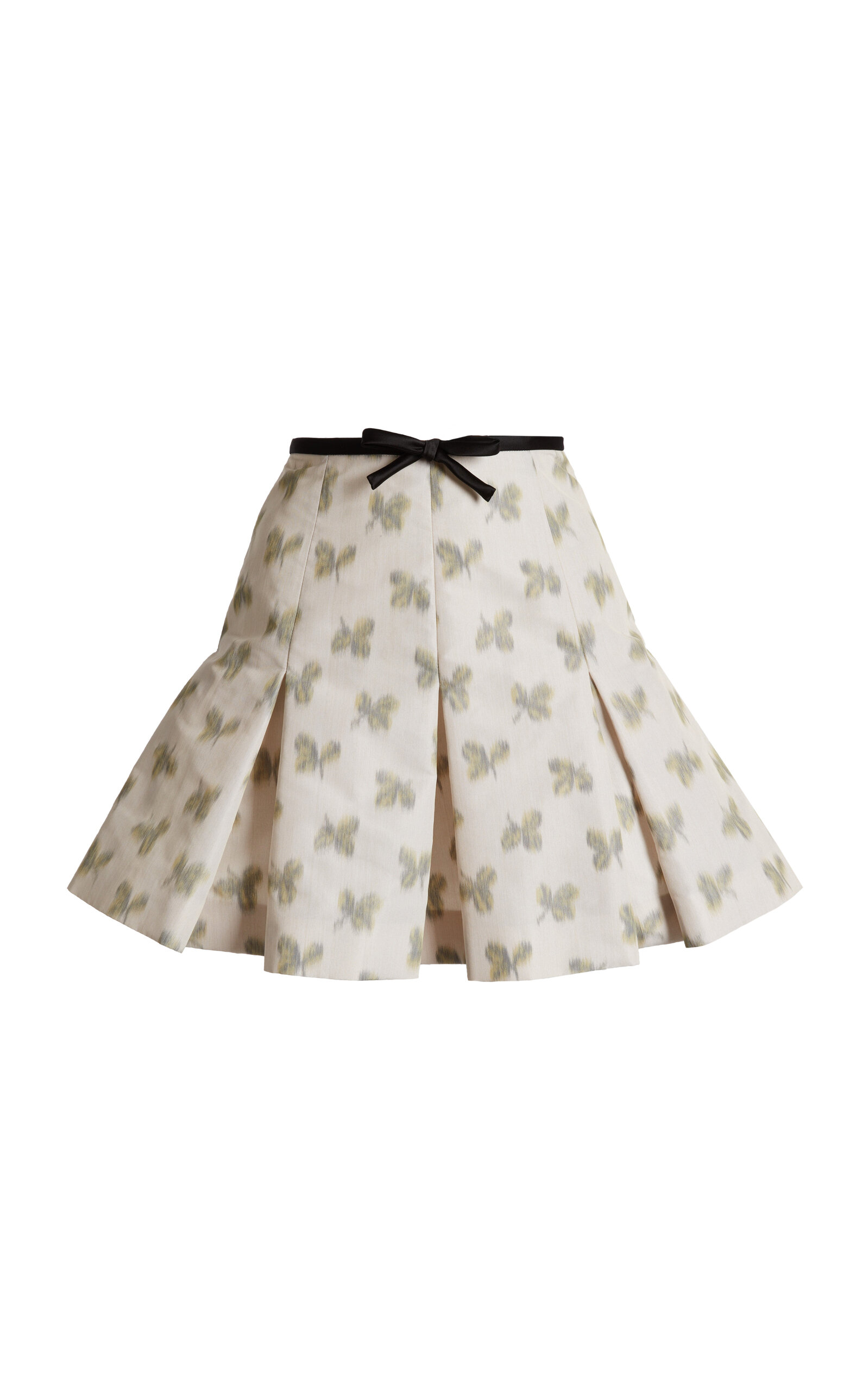 Giambattista Valli Clover Taffeta Mini Skirt In Neutral