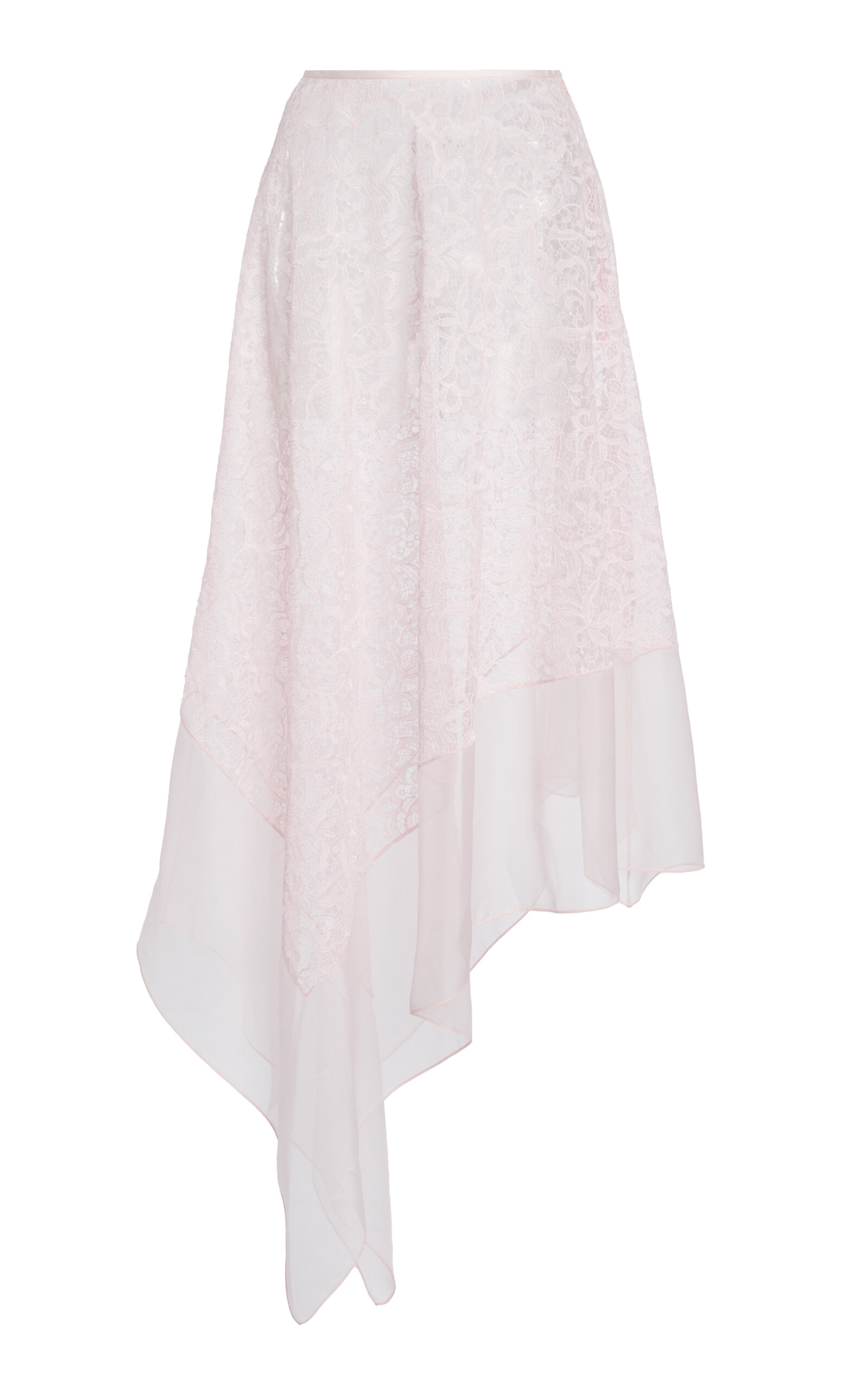 Giambattista Valli Floral Lace Midi Skirt - Pink