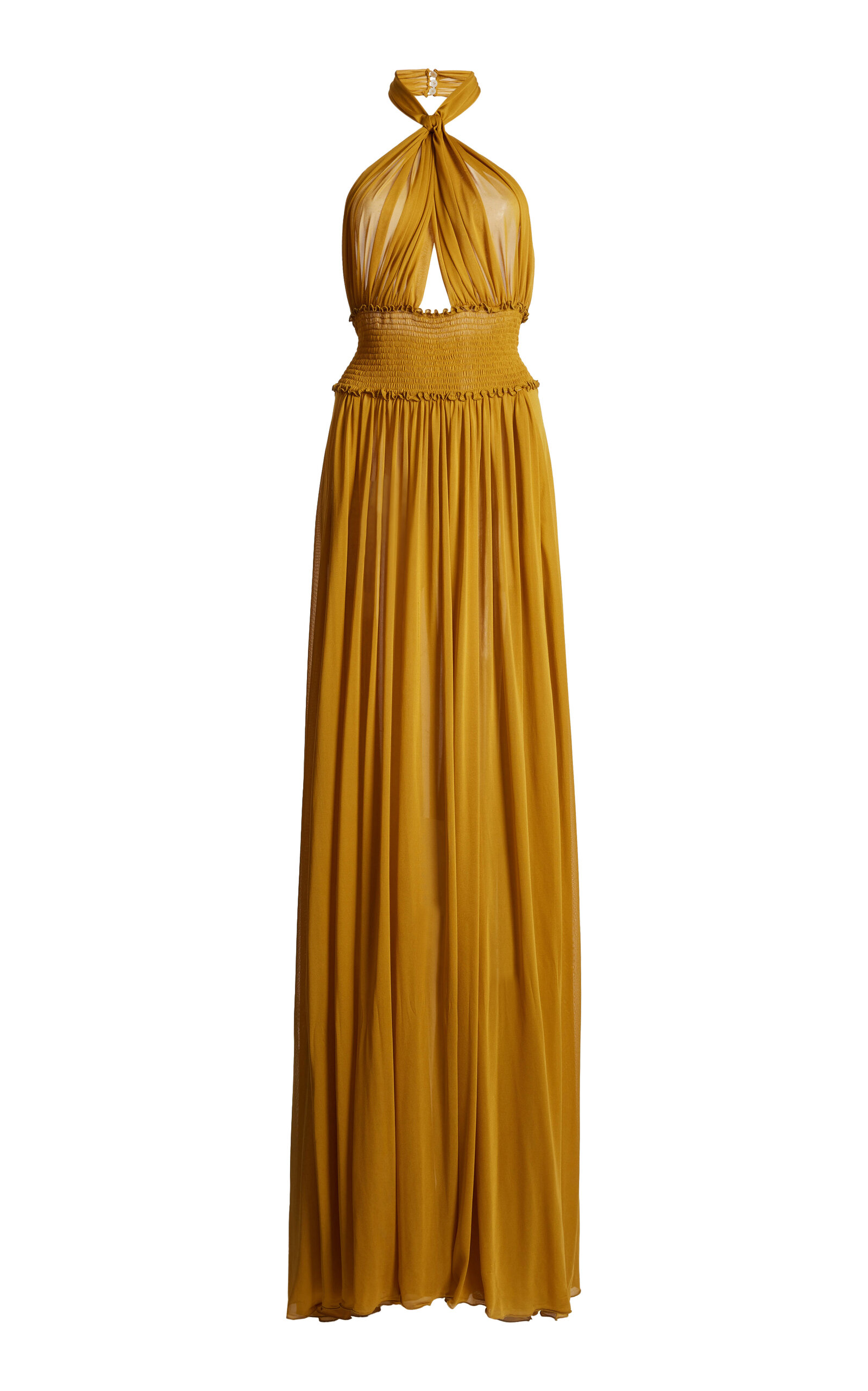 Giambattista Valli Fluid Jersey Maxi Dress In Yellow