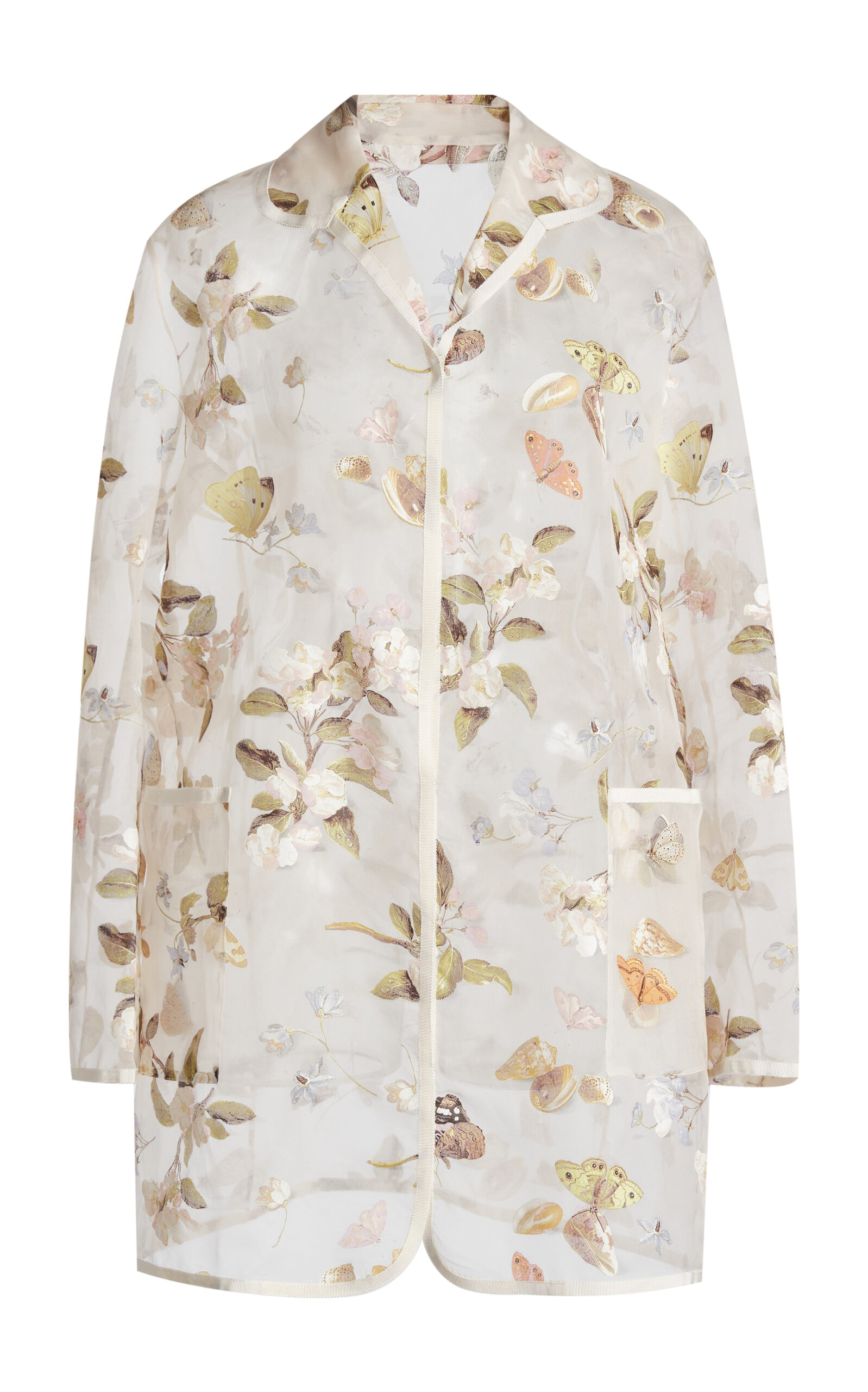 Giambattista Valli Printed Organza Coat In Multi