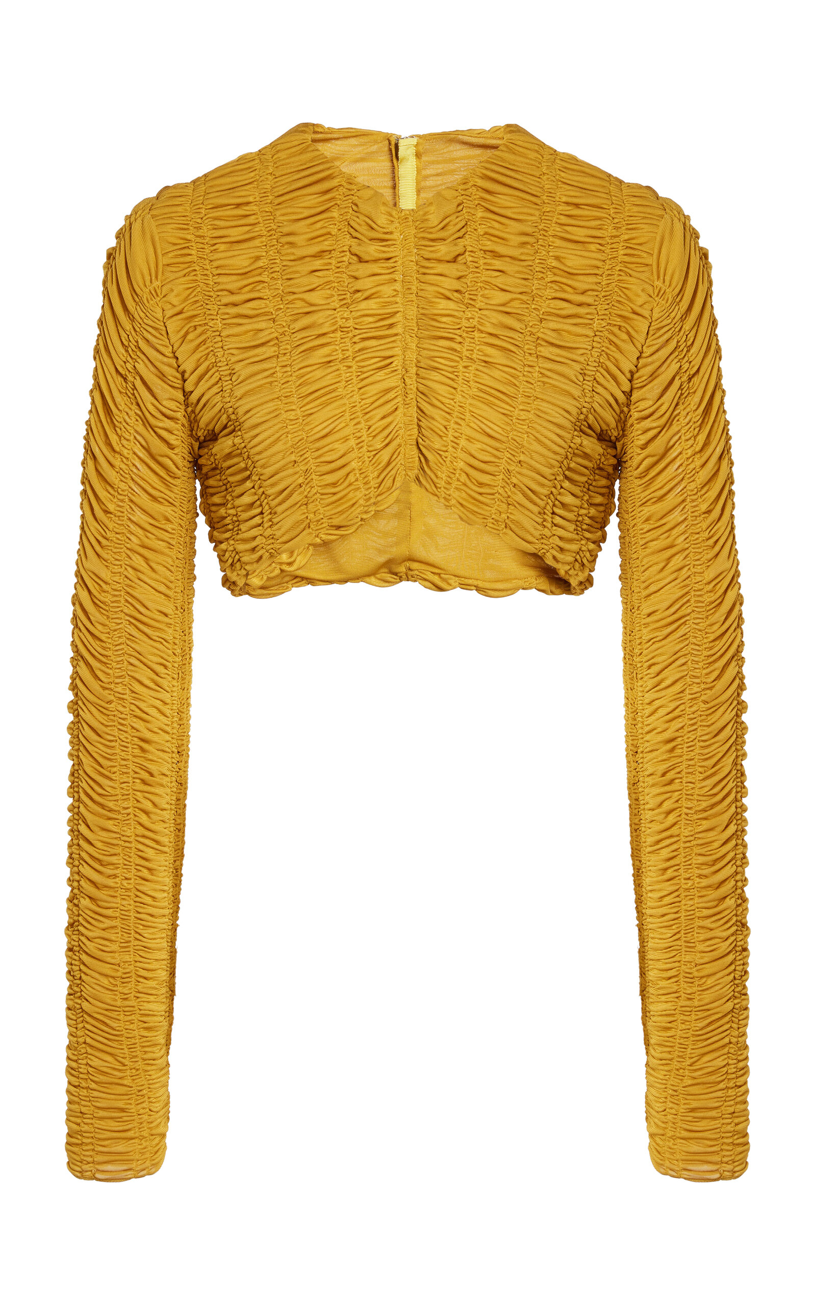 Giambattista Valli Fluid Jersey Top In Yellow