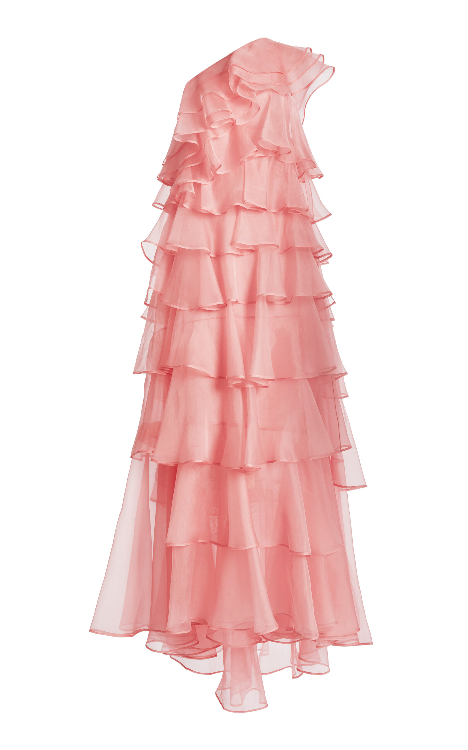 Giambattista Valli Silk Organza Maxi Dress In Pink