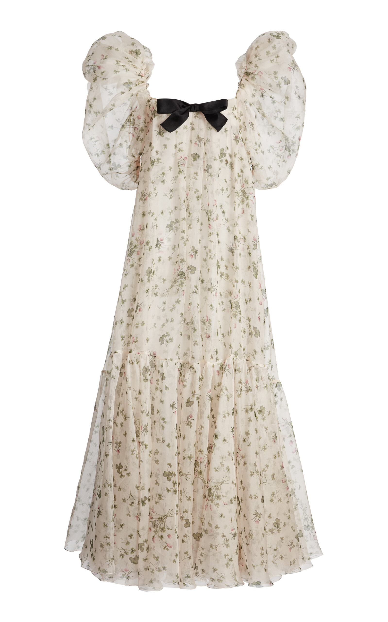 Giambattista Valli Printed Silk Organza Maxi Dress In Multi