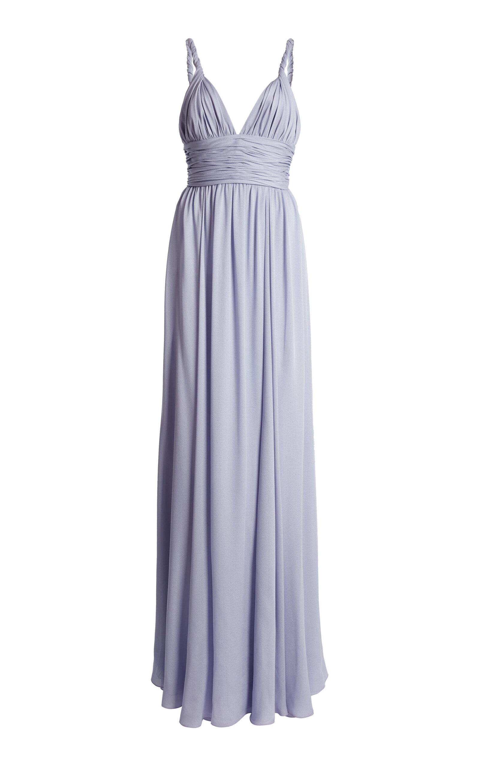 Giambattista Valli Draped Sable Maxi Dress In Purple