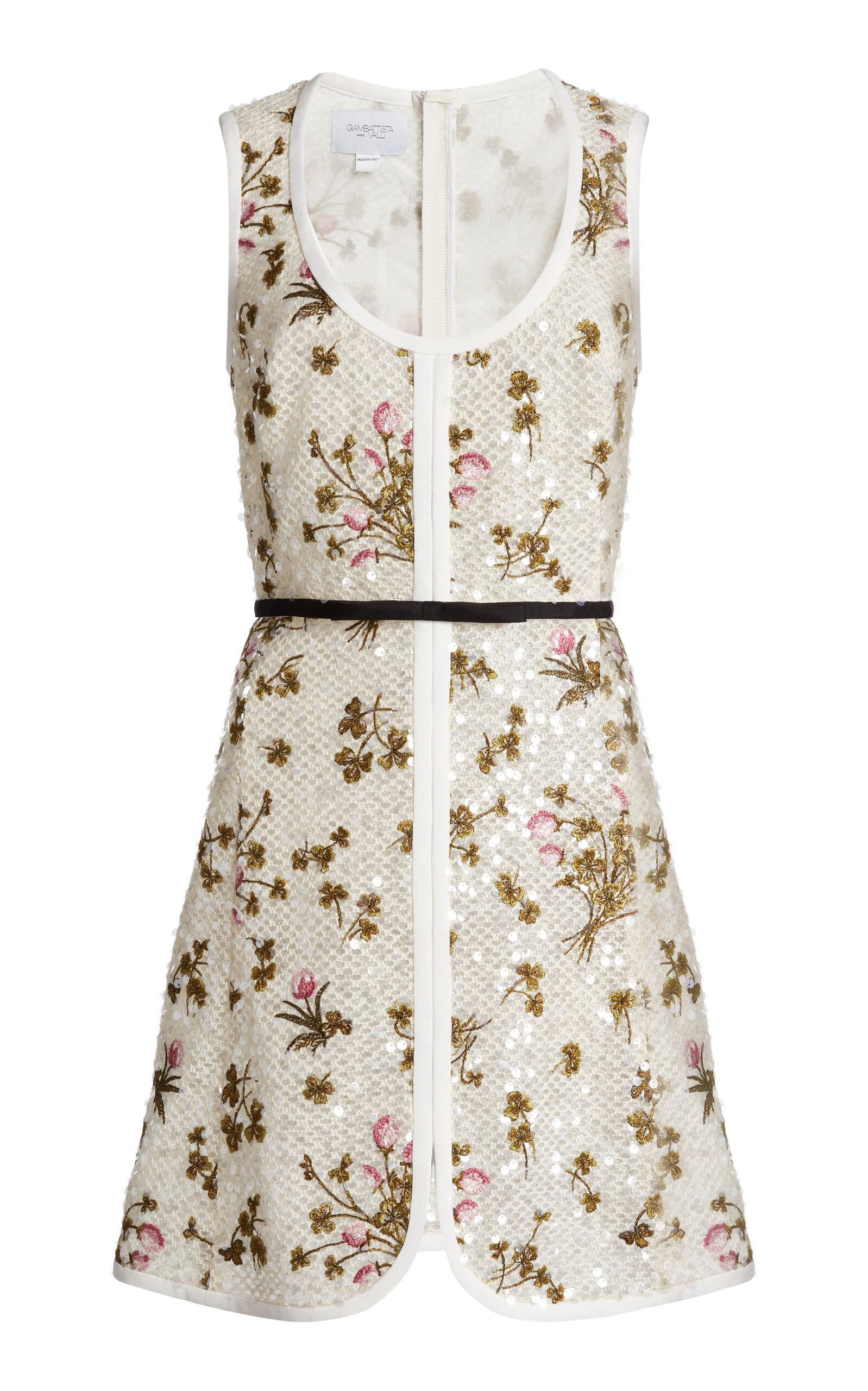 Giambattista Valli Embroidered Mesh Mini Dress - Floral