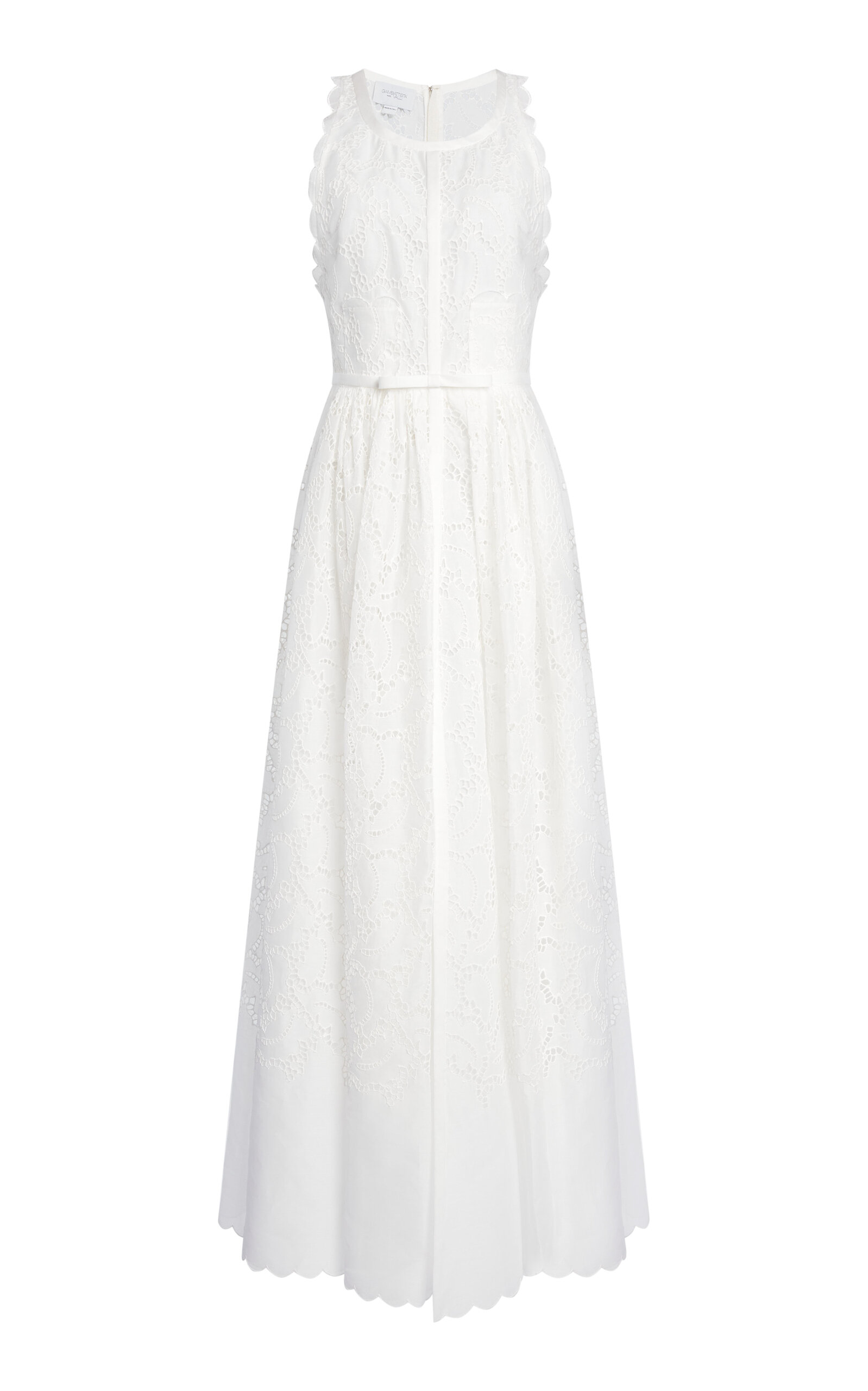 Giambattista Valli Lace-on-organza Maxi Dress In White