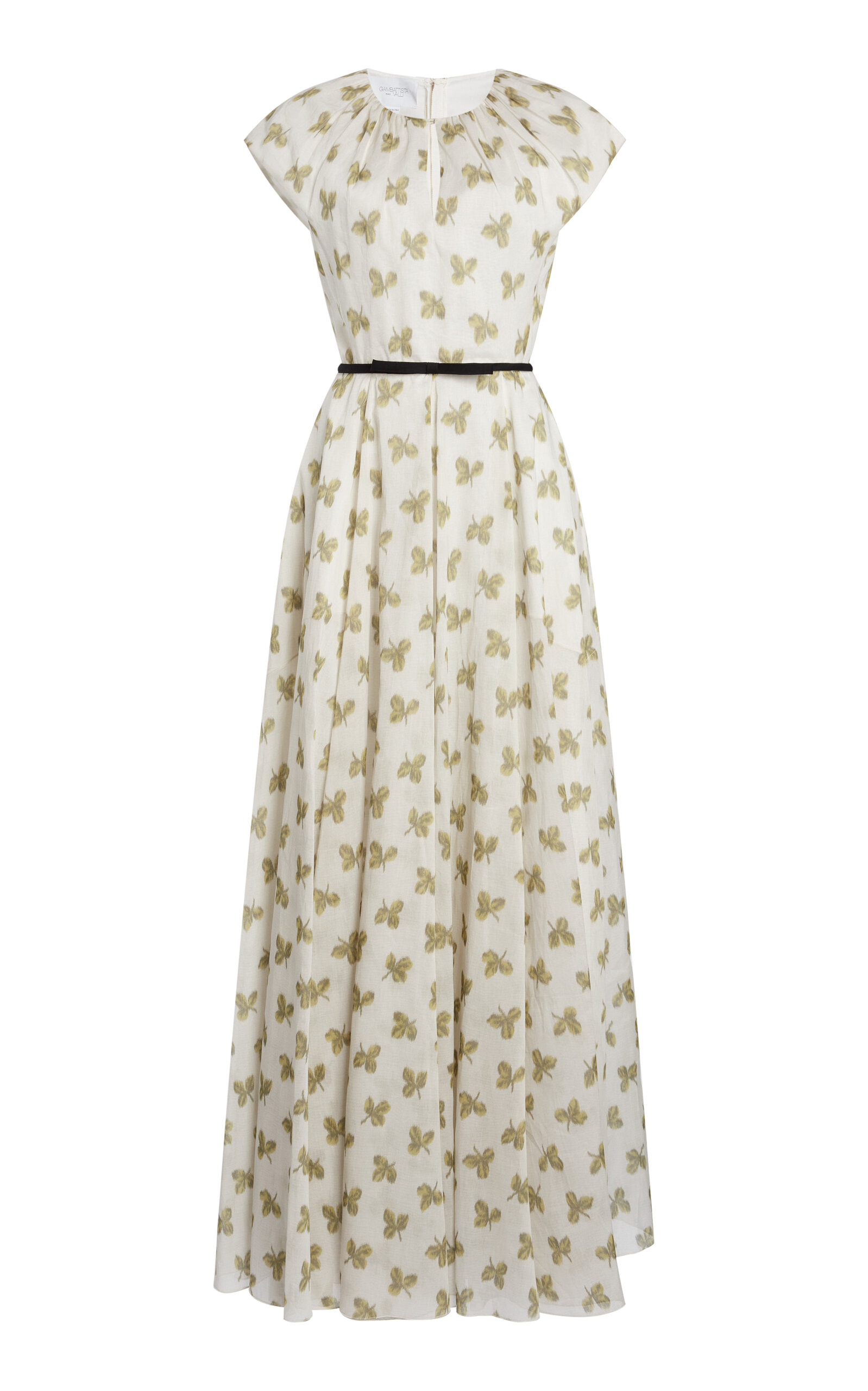 Giambattista Valli Printed Organza Maxi Dress In White