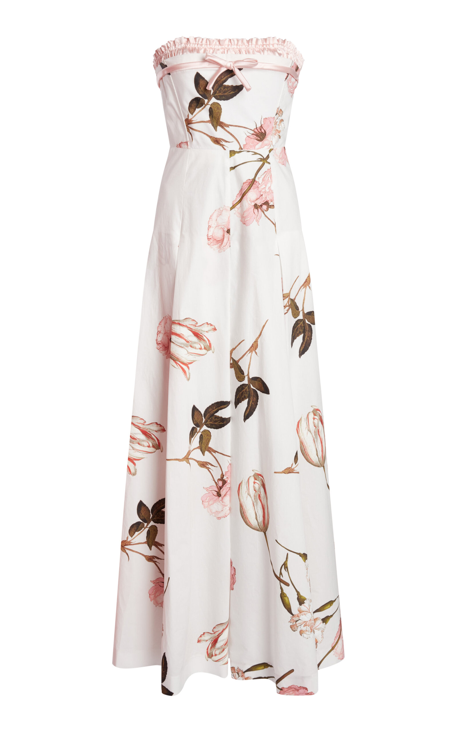 Giambattista Valli Printed Poplin Maxi Dress In Pink