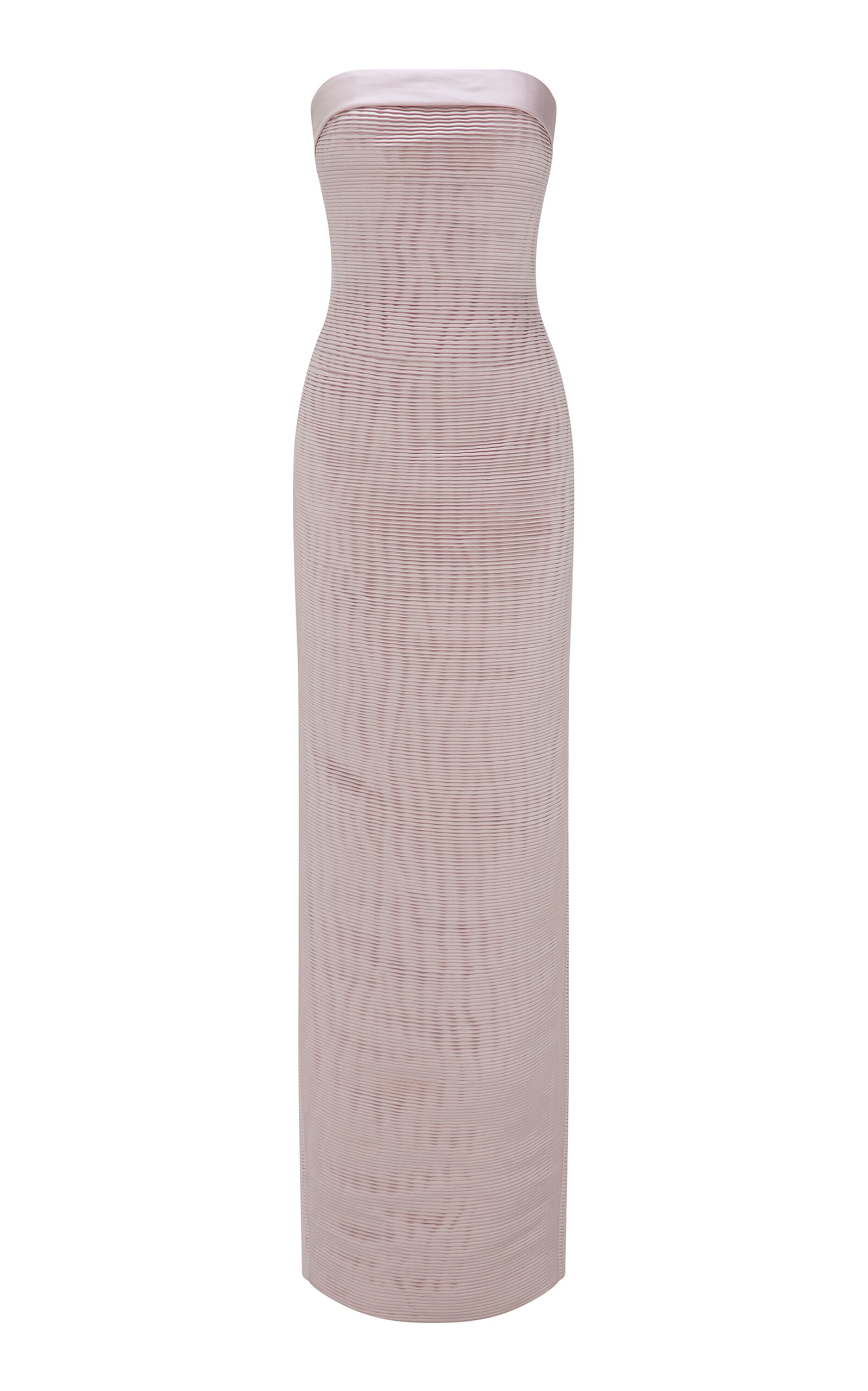 Marmar Halim Ruched Duchess Satin Column Gown