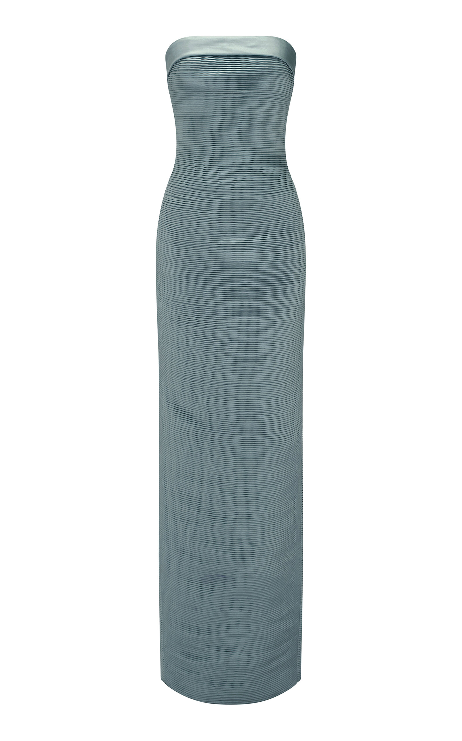 Marmar Halim Ruched Column Gown In Blue