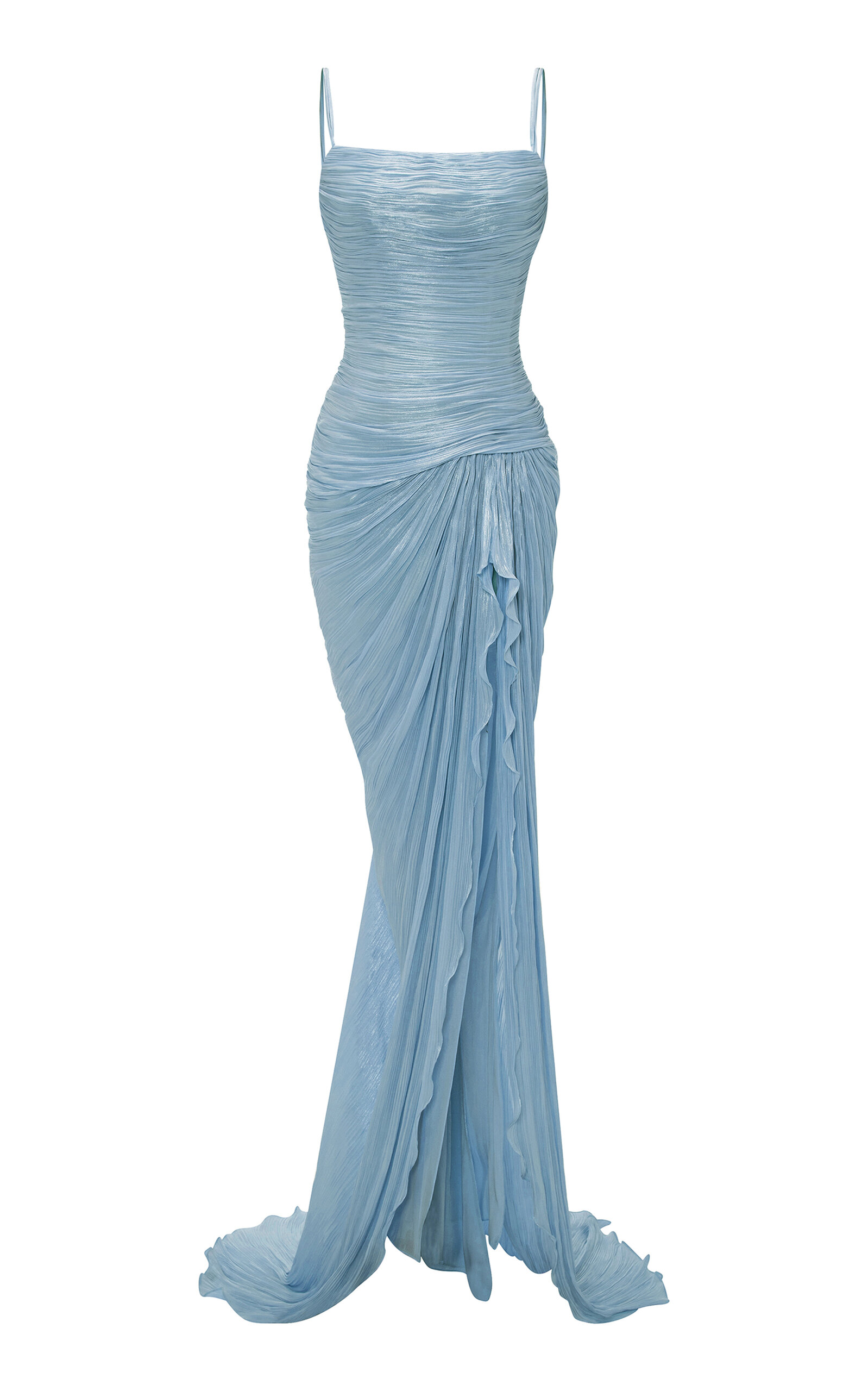 Marmar Halim Draped Ruched Gown In Multi