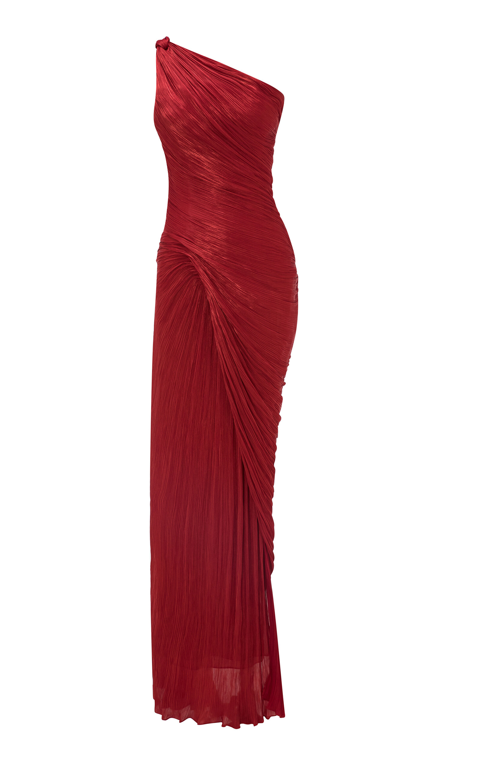 Marmar Halim Aysmmetric Wrap Gown In Red