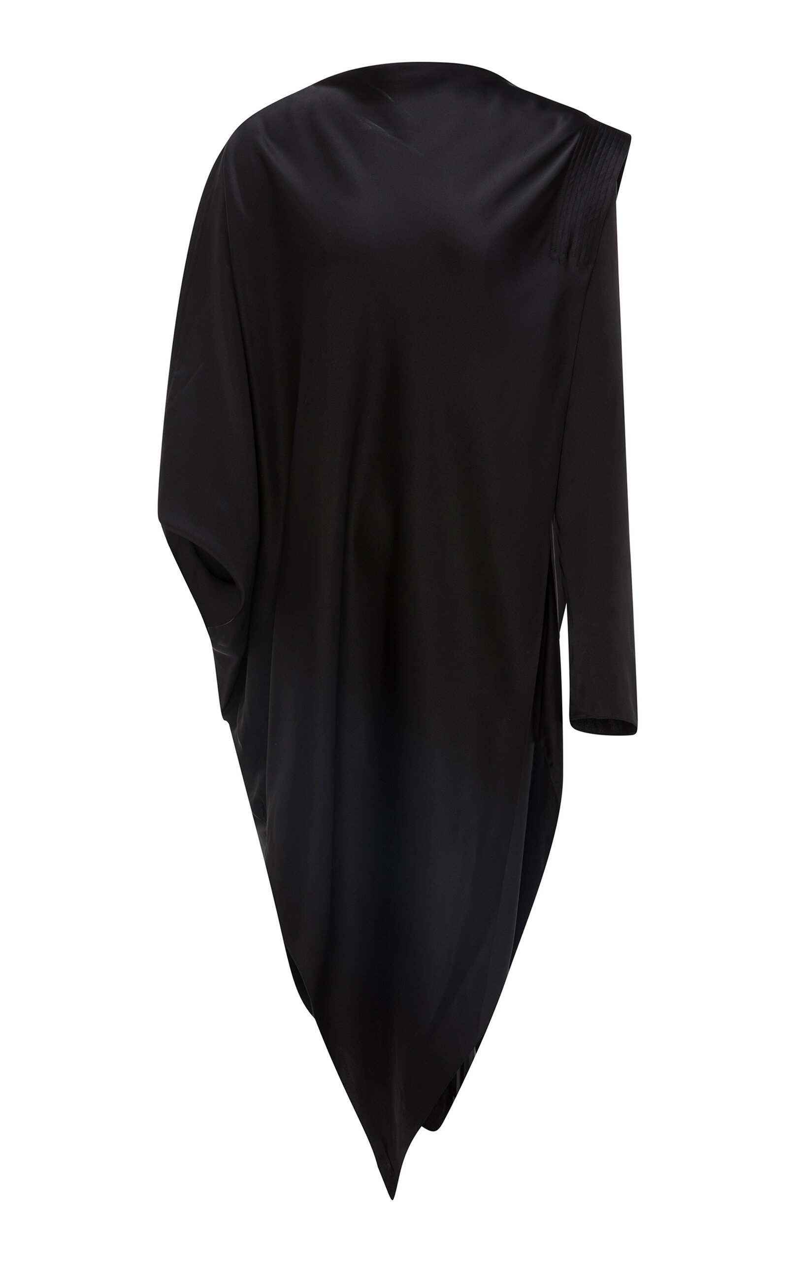 Marmar Halim Aysmmetric Draped Top - Black