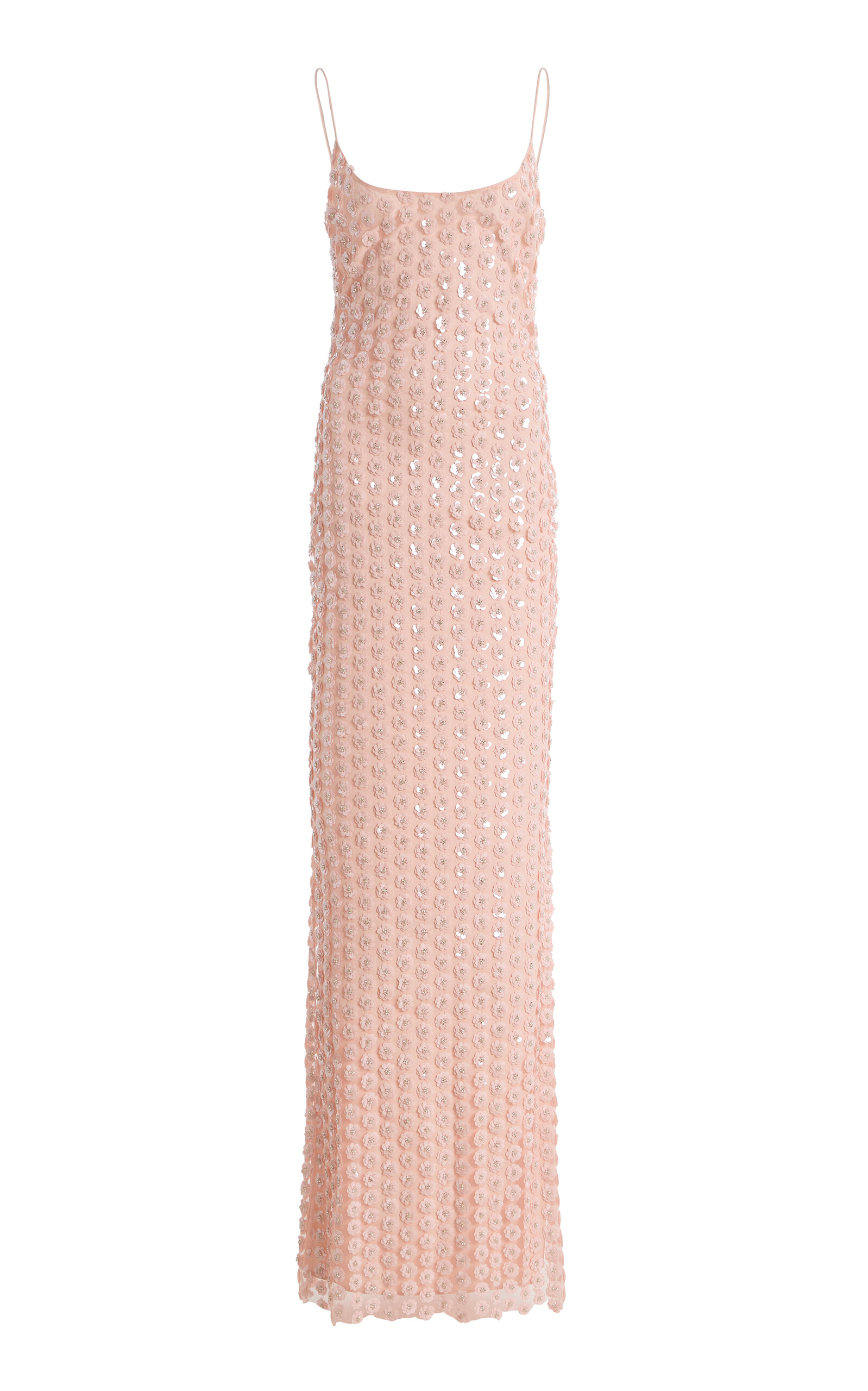 The New Arrivals Ilkyaz Ozel Isis Semi-Sheer Sequined Gown - Pink