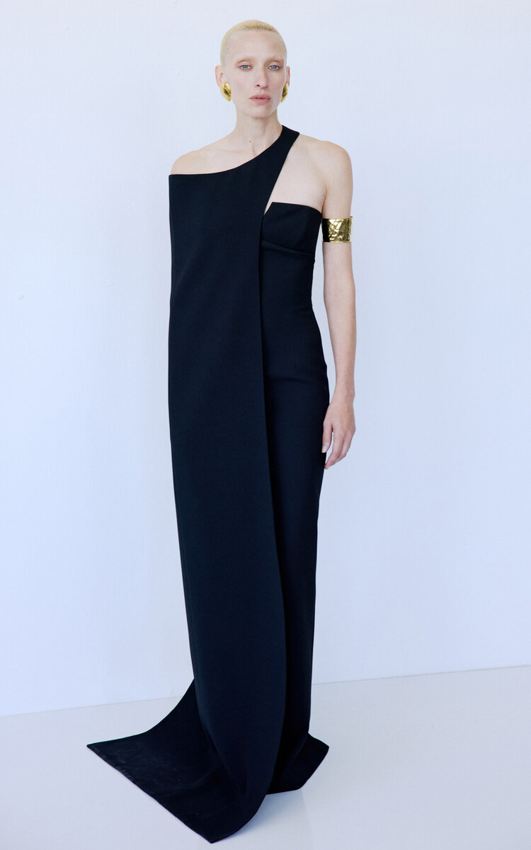 The New Arrivals Ilkyaz Ozel Ecliptica Structured Cape In Black
