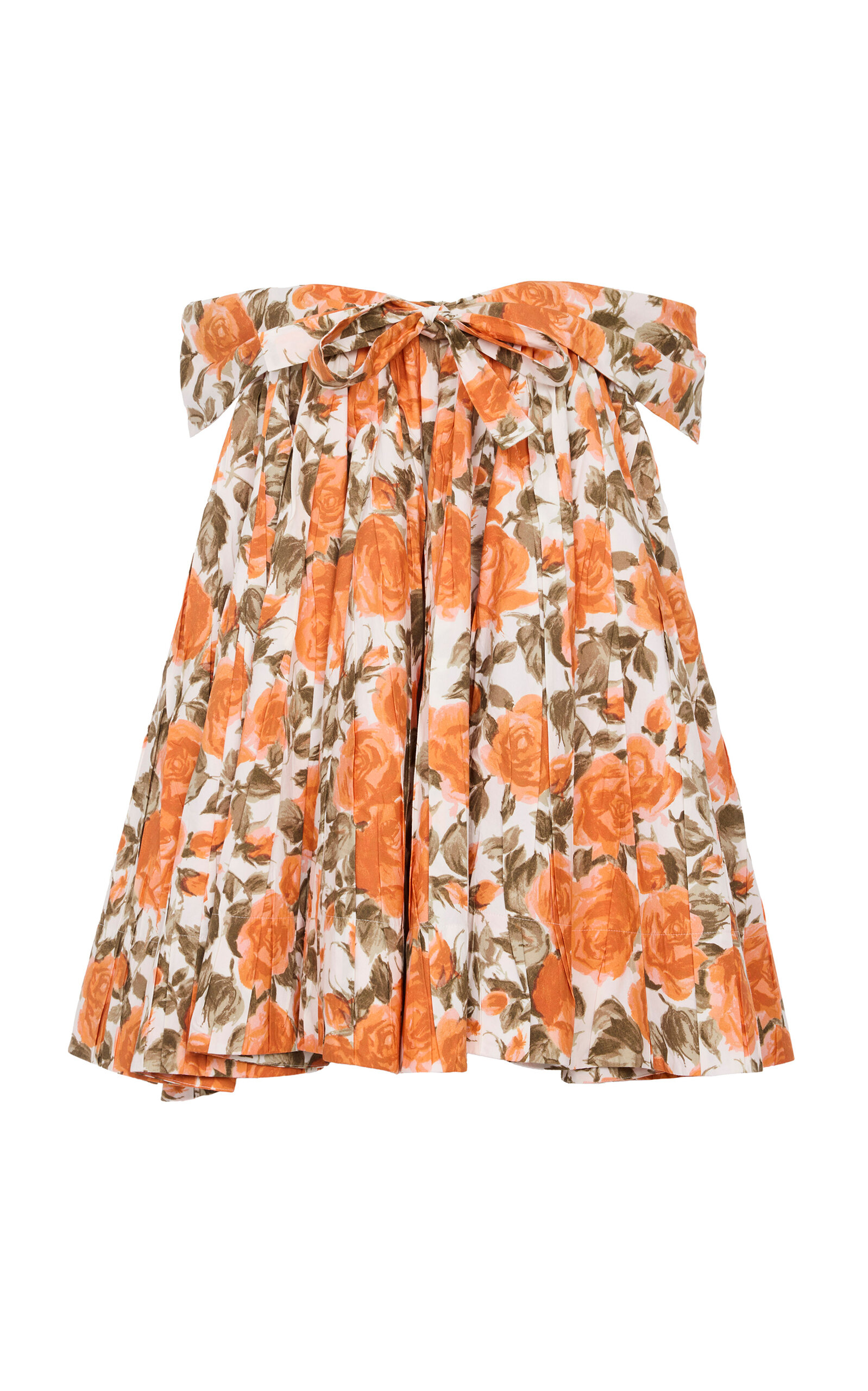 Chloé Cotton Babydoll Mini Dress In Orange