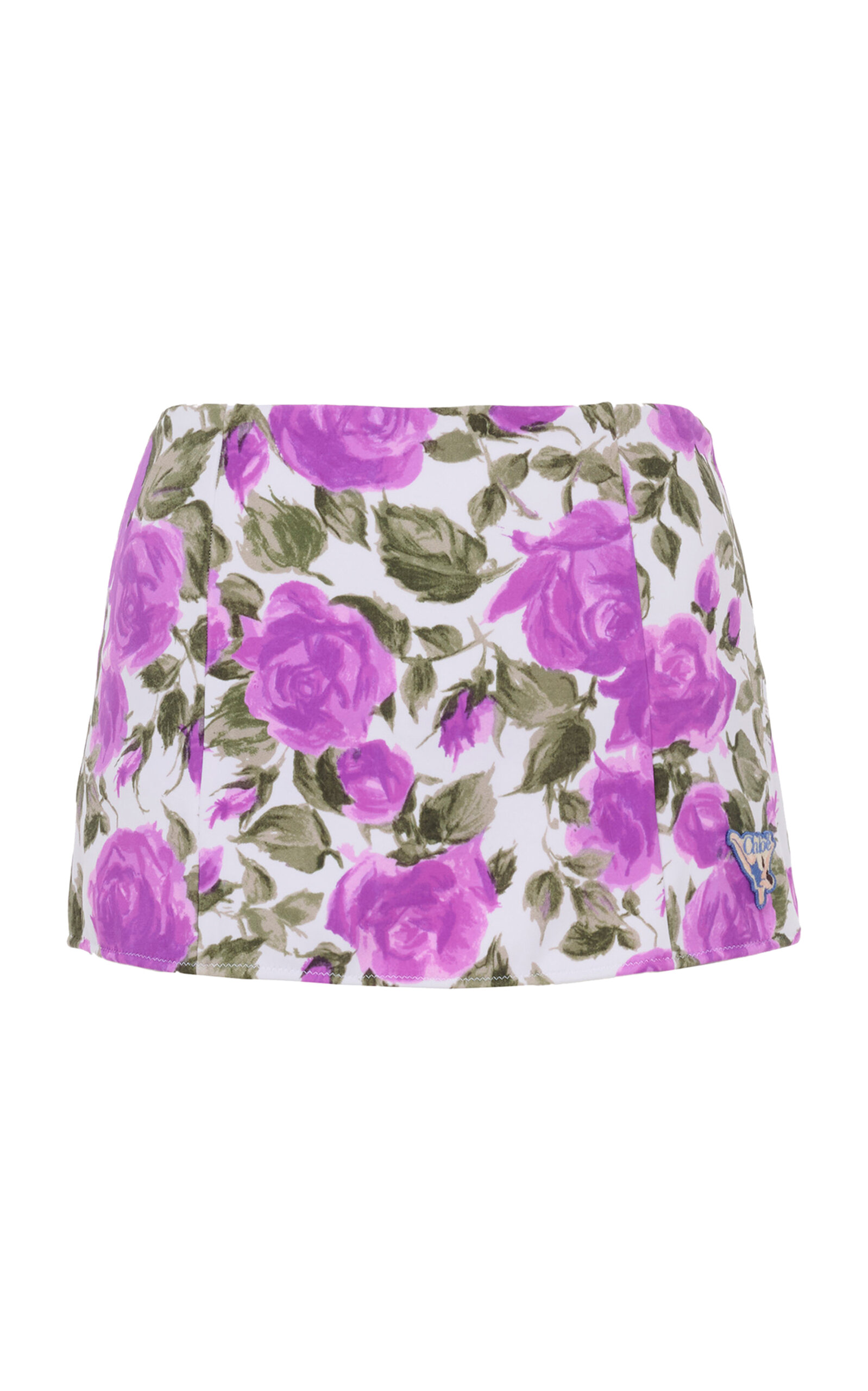 Chloé Printed Mini Skirt In Purple