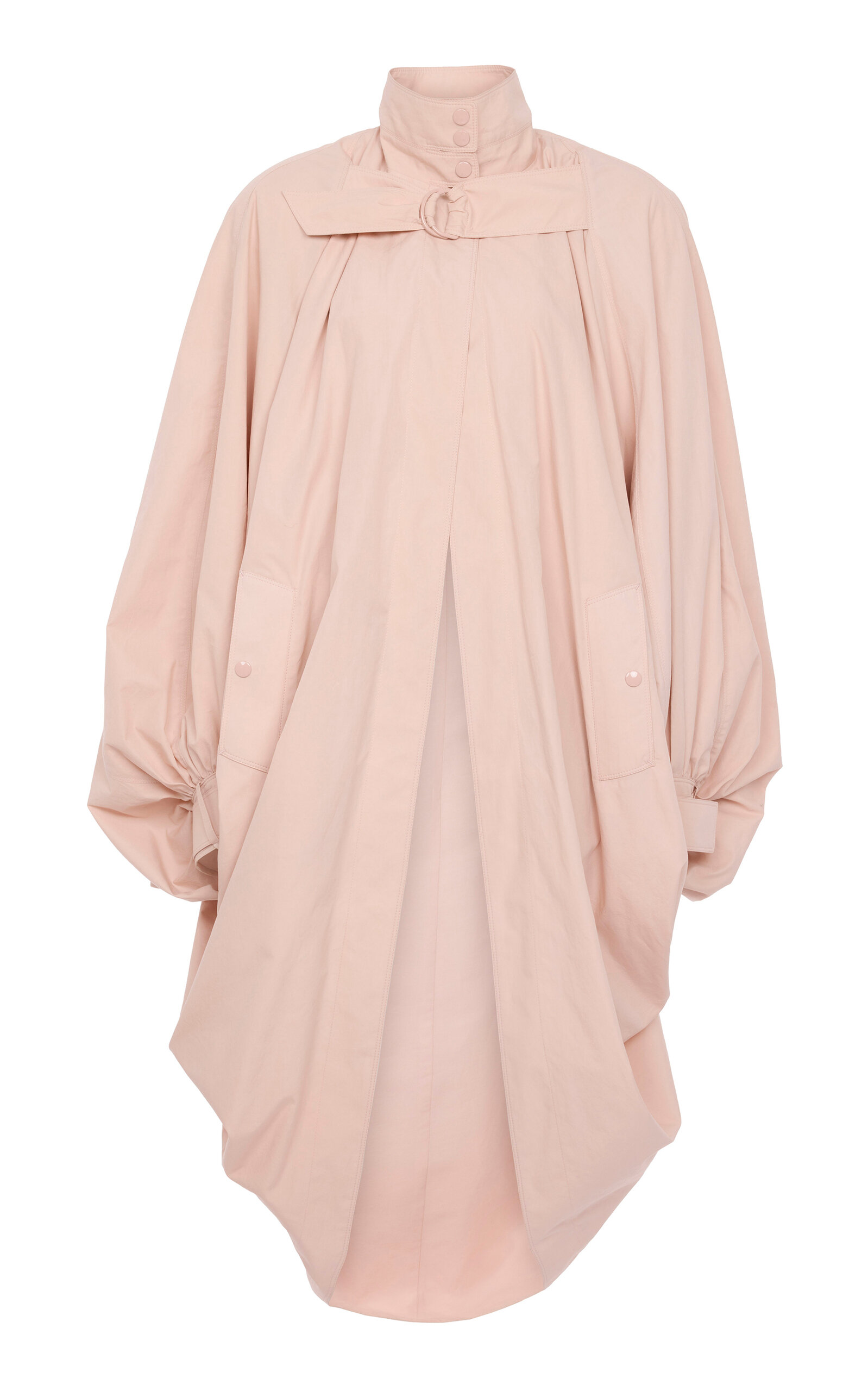 Chloé Oversized Cotton Coat In Pink