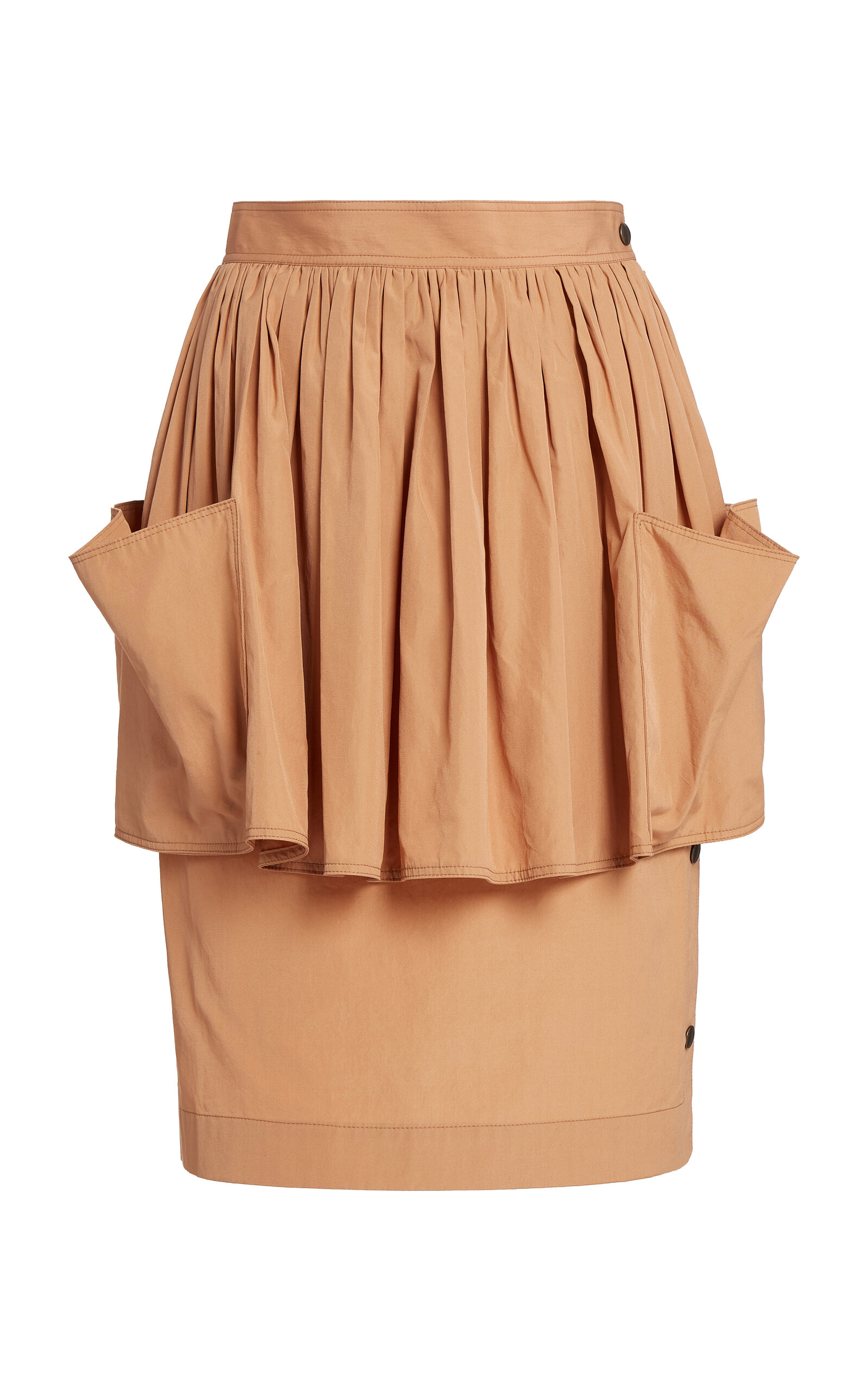 Chloé Peplum Cotton Knee-Length Skirt