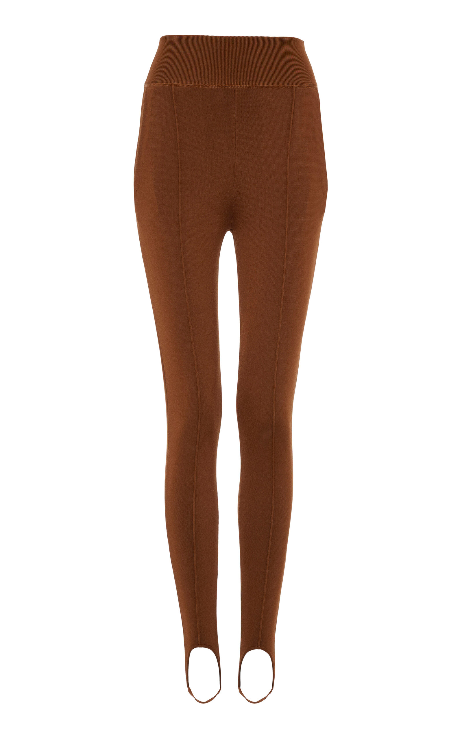 Chloé Satin-finished Cigarette Pants In Brown