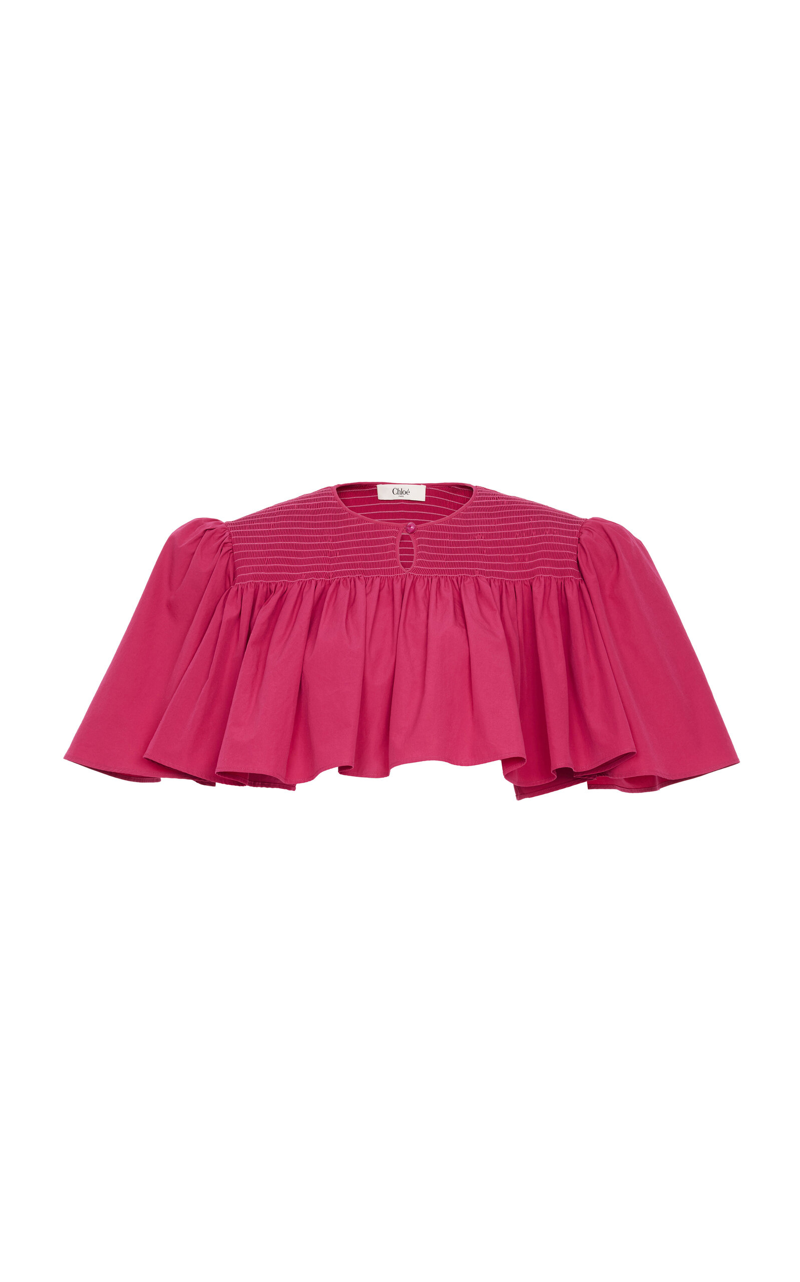 Chloé Cropped Cotton Top In Pink
