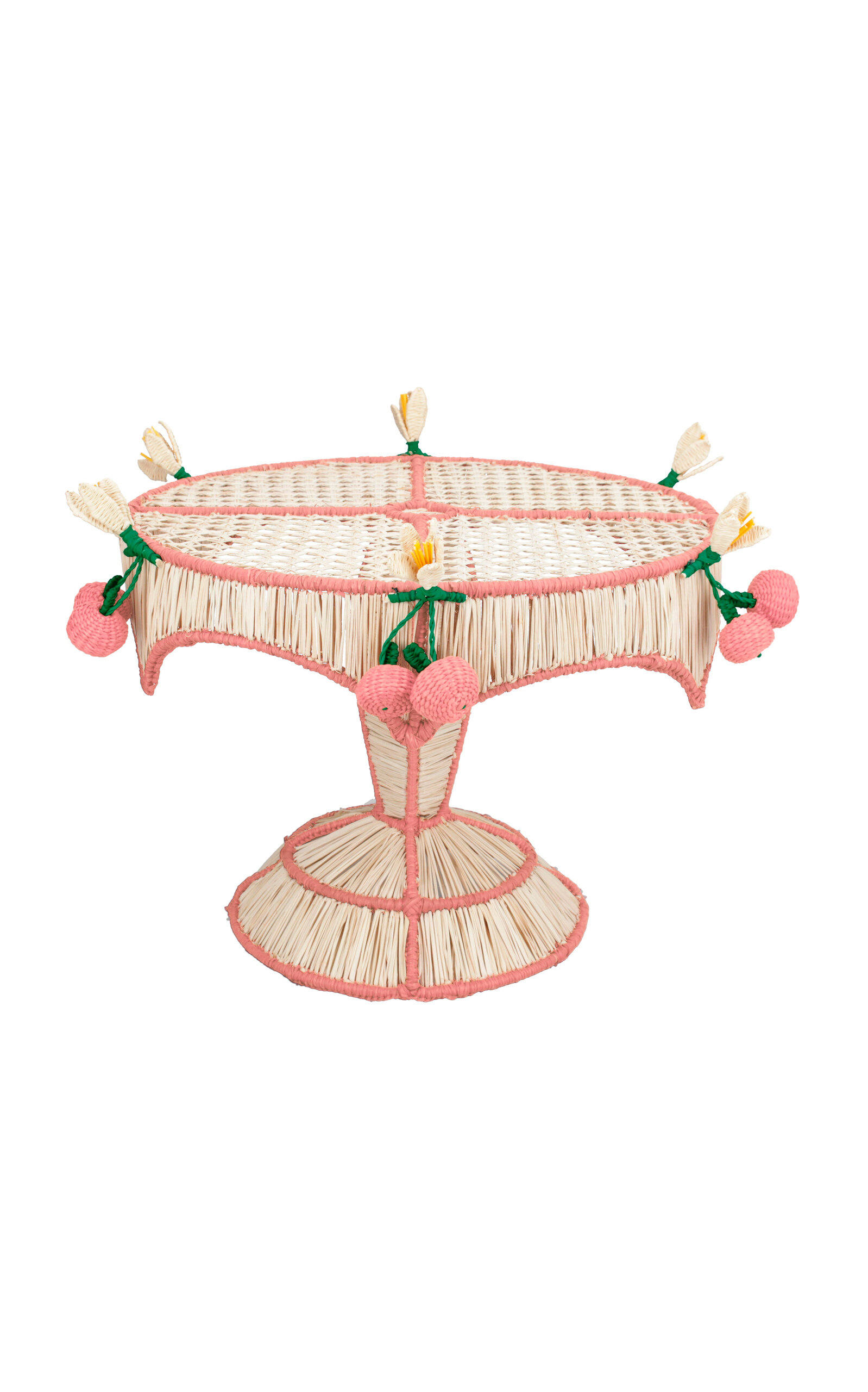 Mercedes Salazar Cake Stand Cherry In Pink
