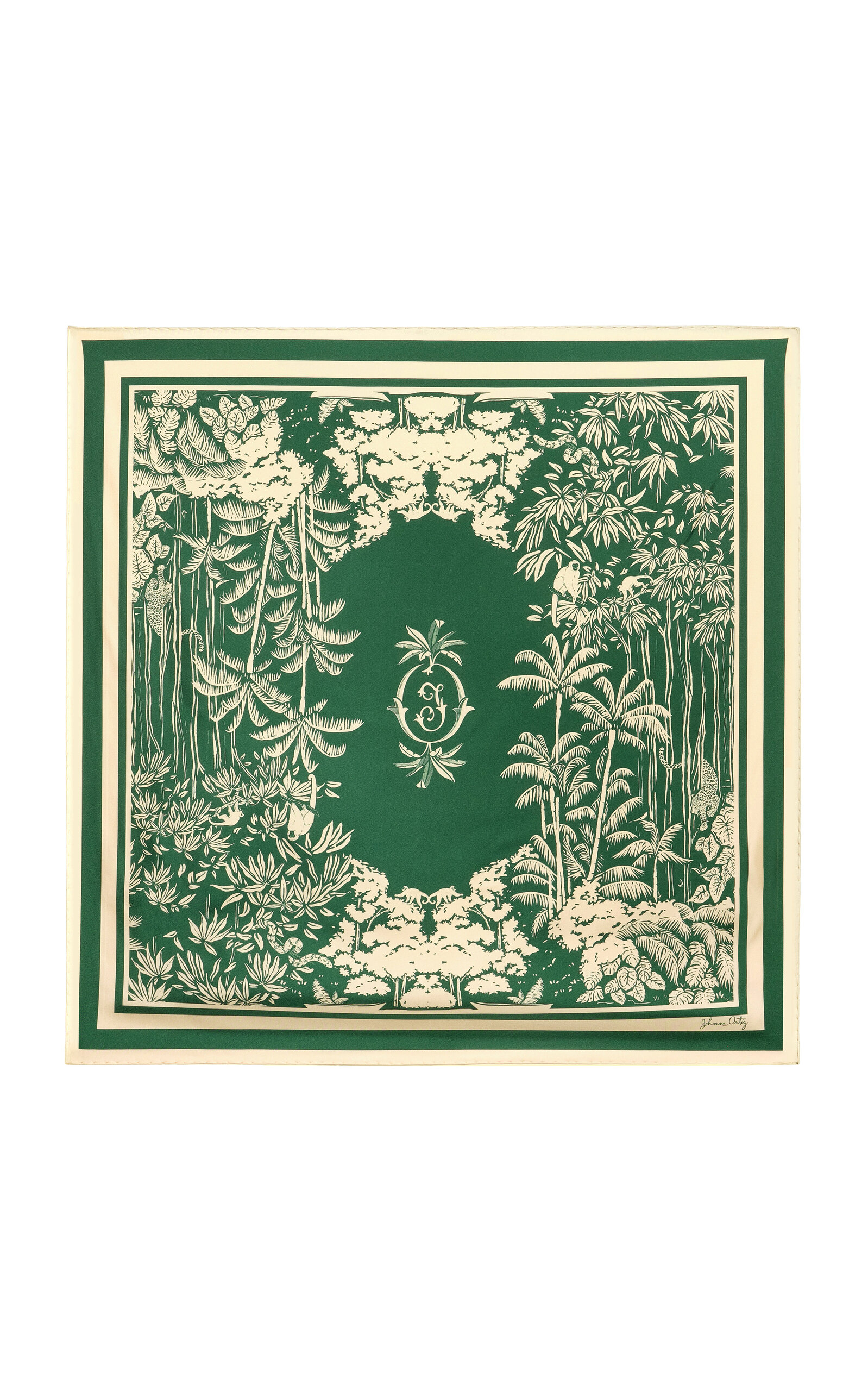Johanna Ortiz Ancestral Pathways Scarf In Green