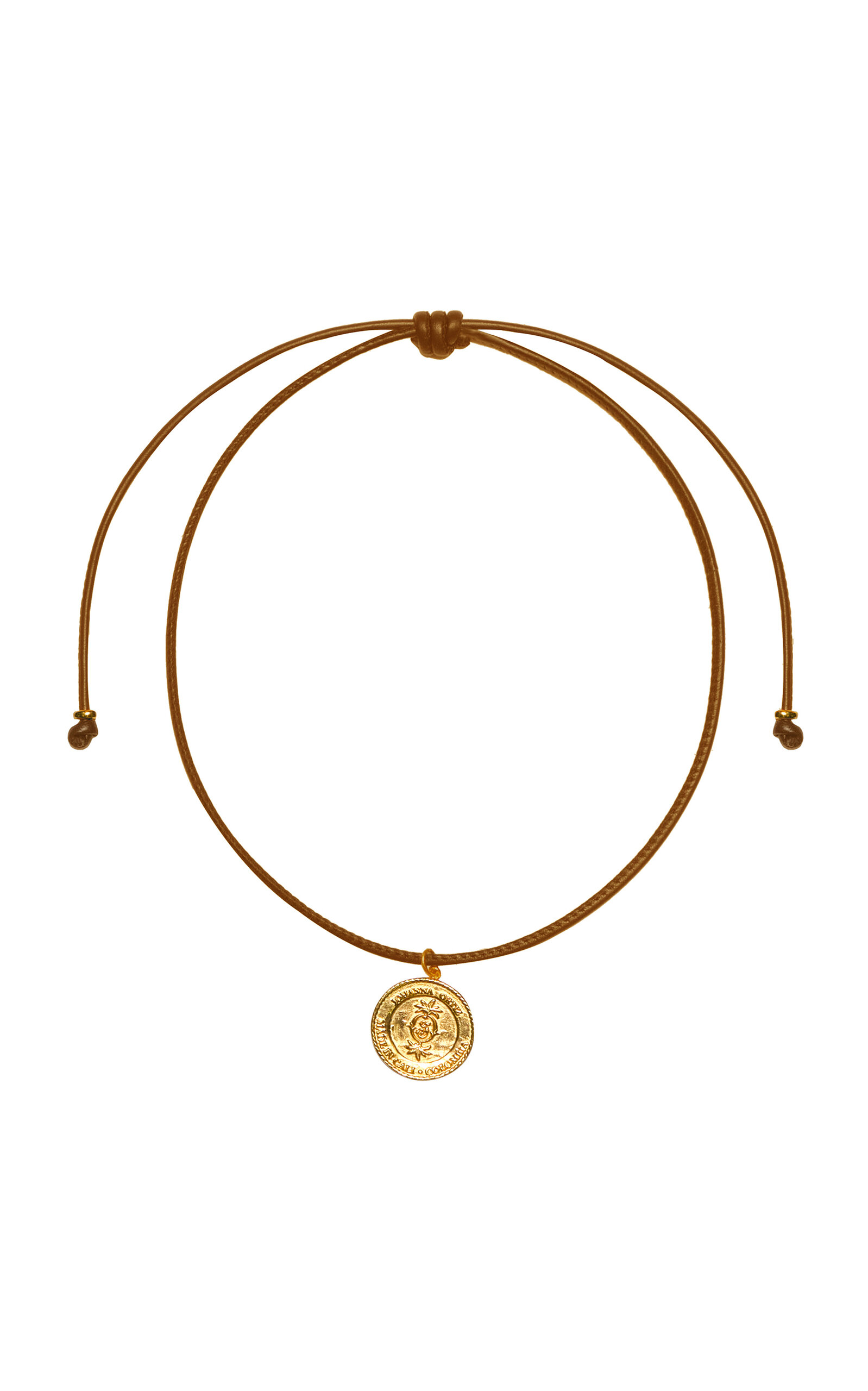 Johanna Ortiz Brown Forest Whispers Necklace In Gold