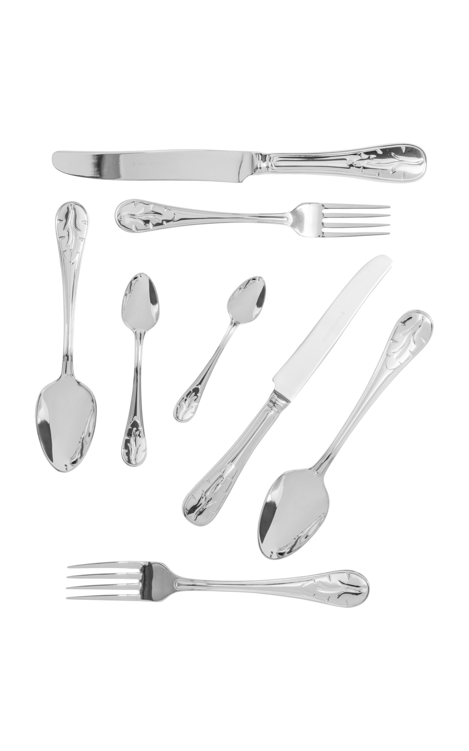 Tania Bulhoes Set-of-Eight Stainless Steel Flatware - Silver