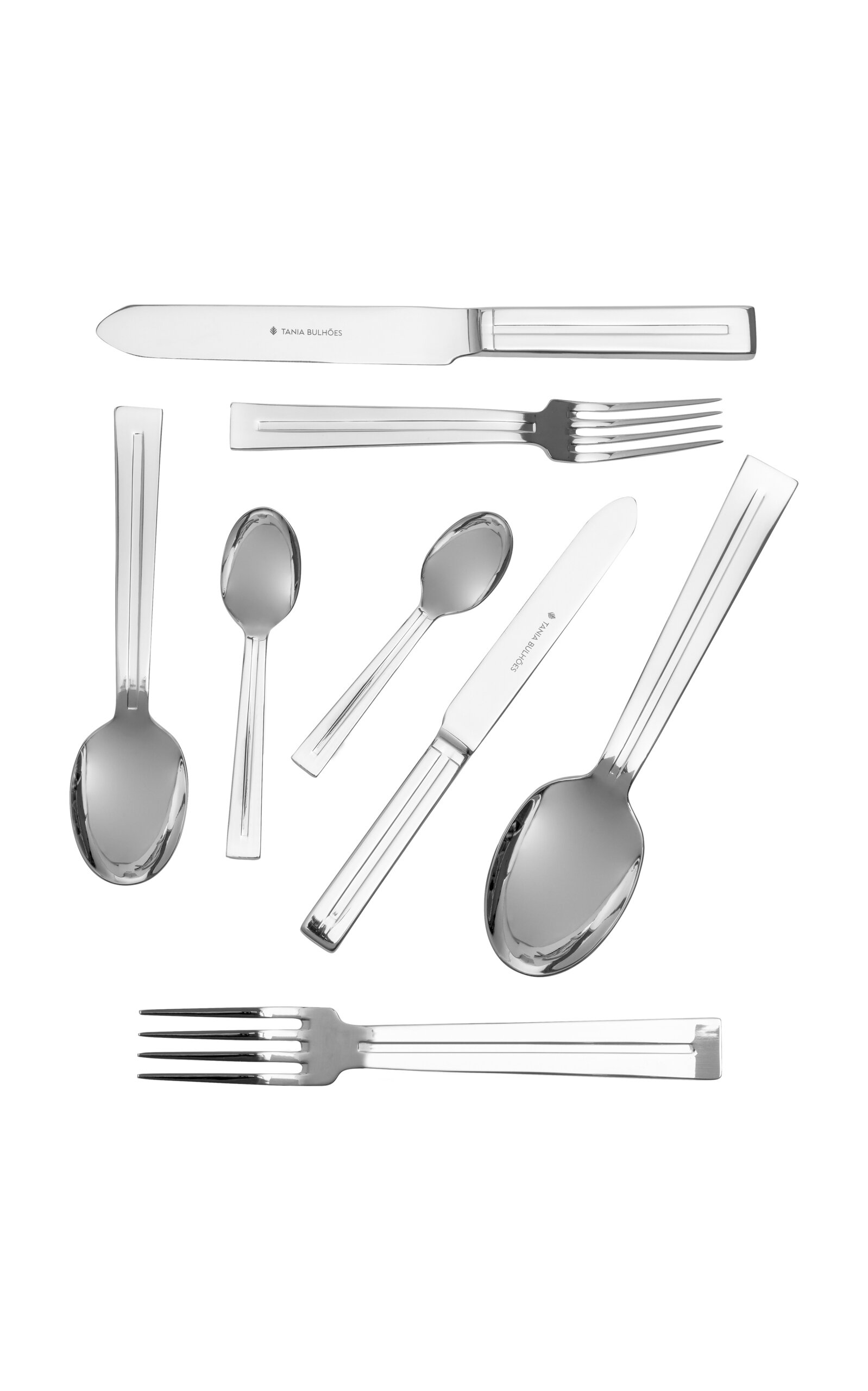 Tania Bulhoes Flatware Metropole Stainless Steel (Set Of 8) - Silver