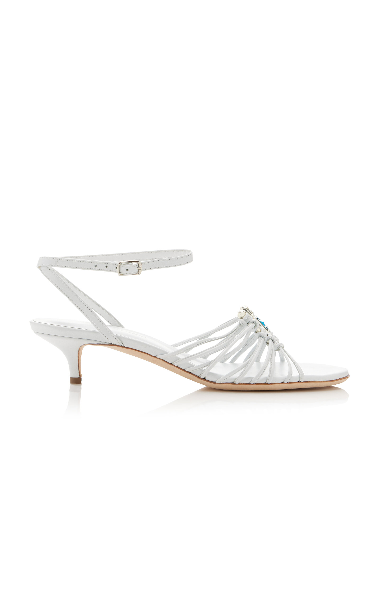 Christopher Esber Bezel Quartz Micro Heel Sandals