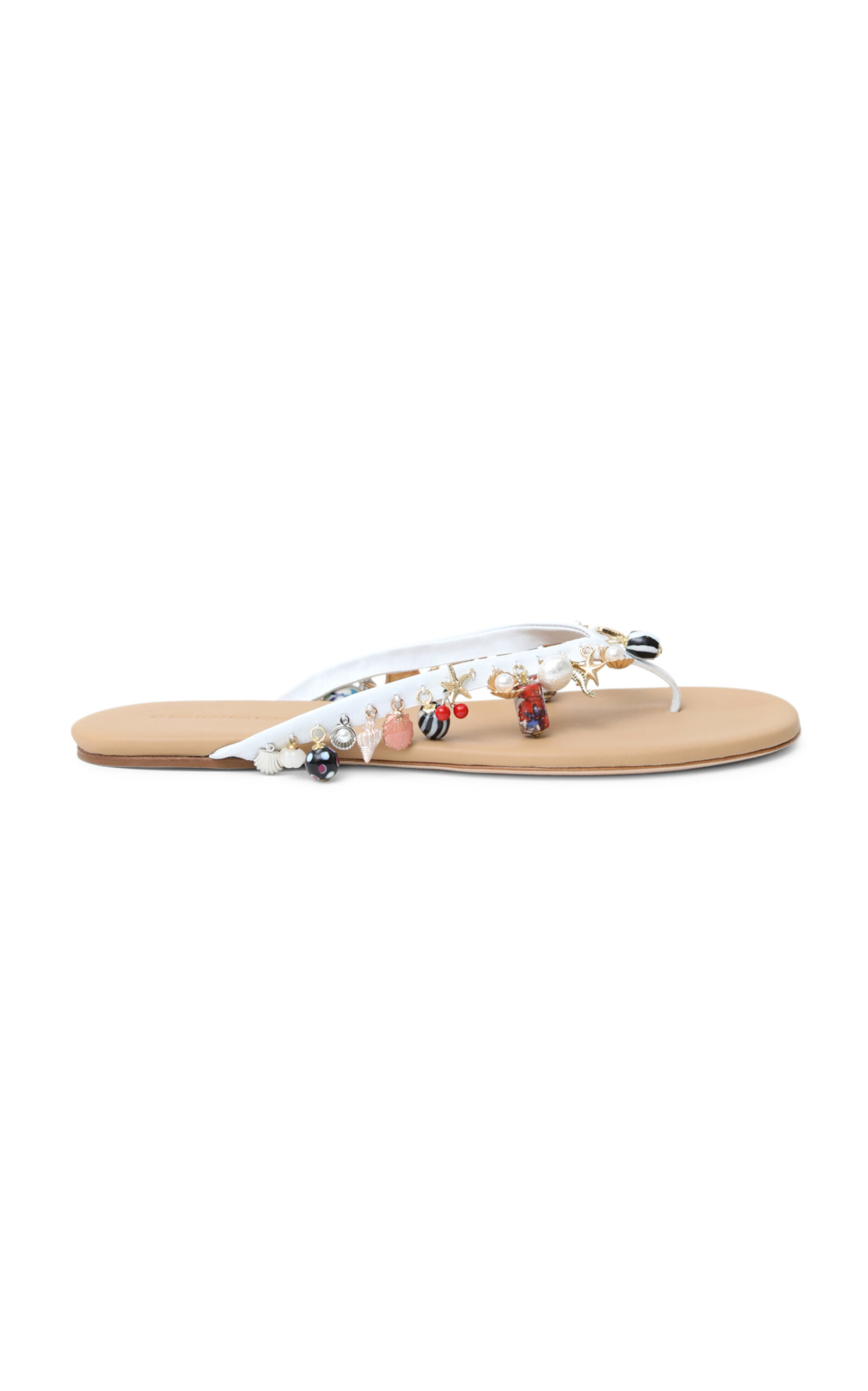 Christopher Esber Memento Charm Flip Flop In White