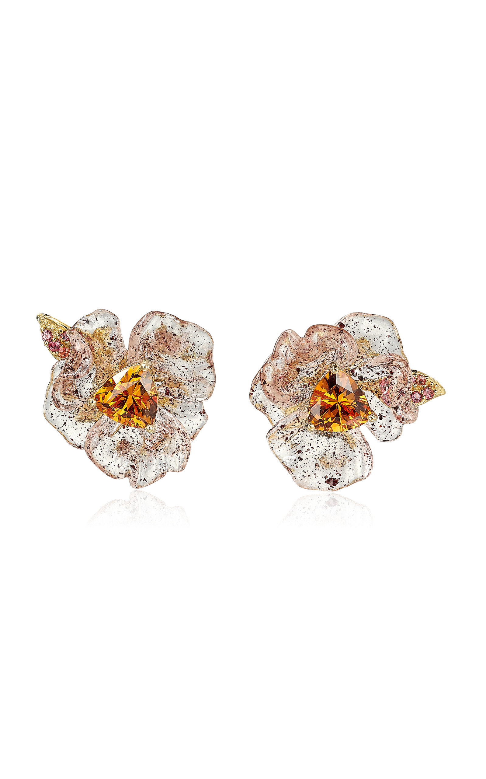 Anabela Chan 18k Yellow Gold Vermeil Blueberry Petunia Studs In Gold