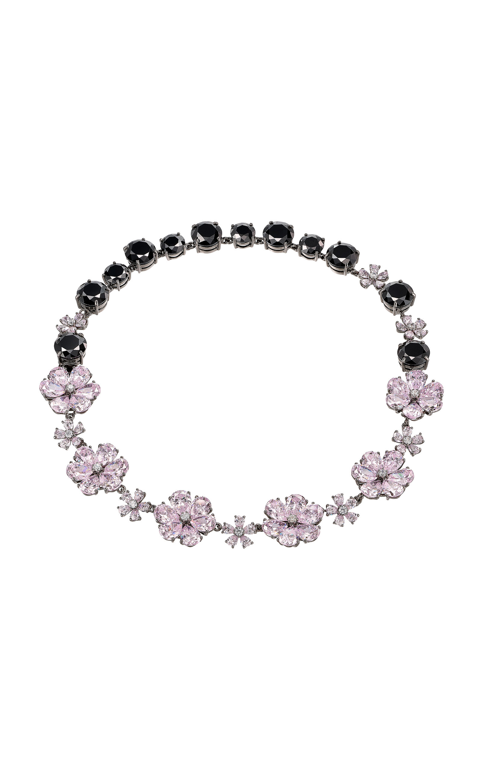Anabela Chan Black Rhodium Vermeil Midnight Marguerite Choker In Blue