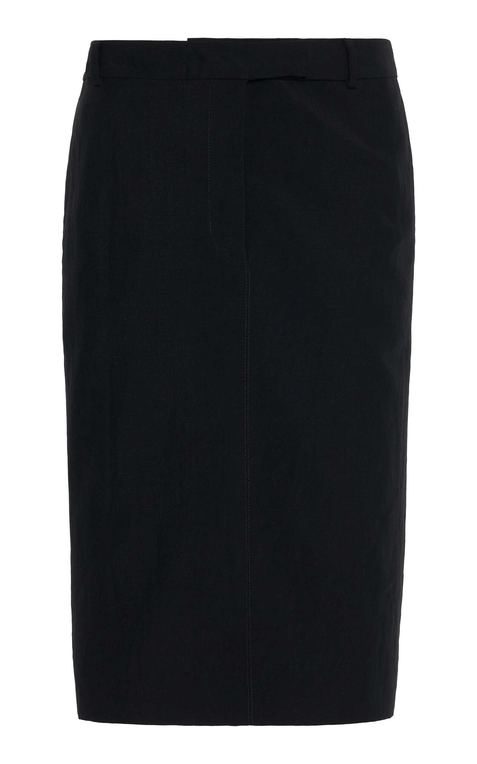 Ferragamo Wool-cashmere Midi Skirt In Blue