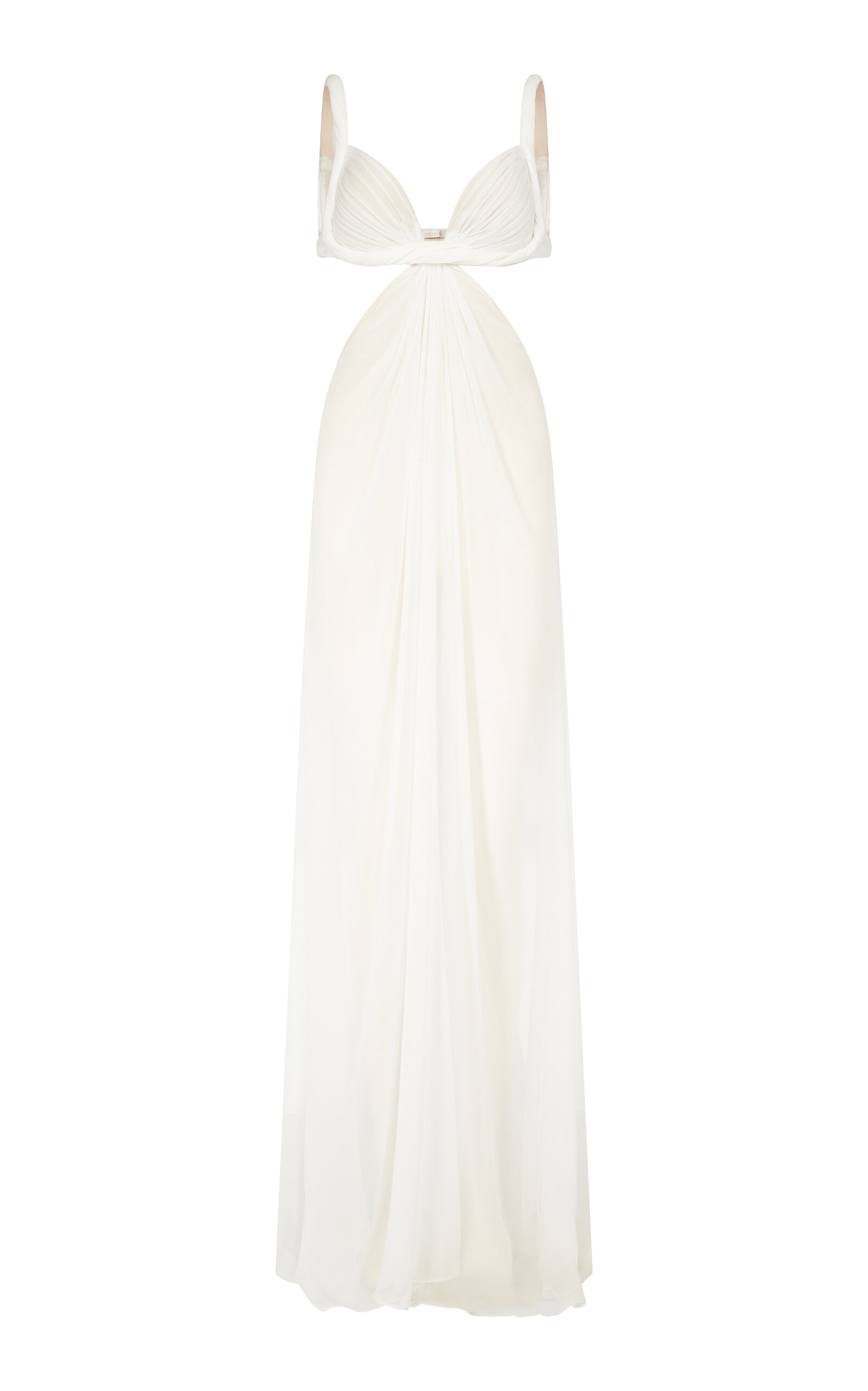 Ludovic De Saint Sernin Rae Silk Dress In White
