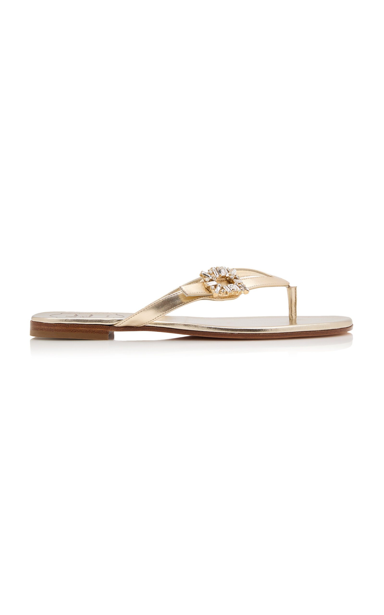 Roger Vivier Crystal Leather Sandals - Women's Shoes