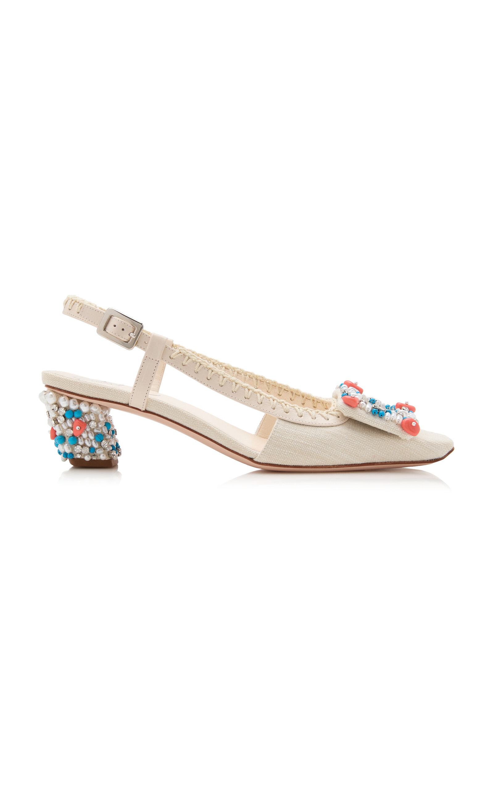 Roger Vivier Slingbacks In Neutral