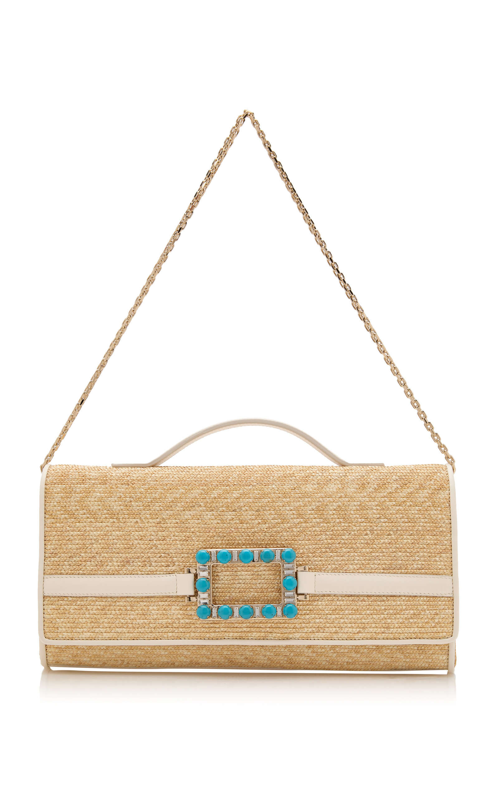 Roger Vivier Belle Vivier Turquoise Clutch - Neutral - OS