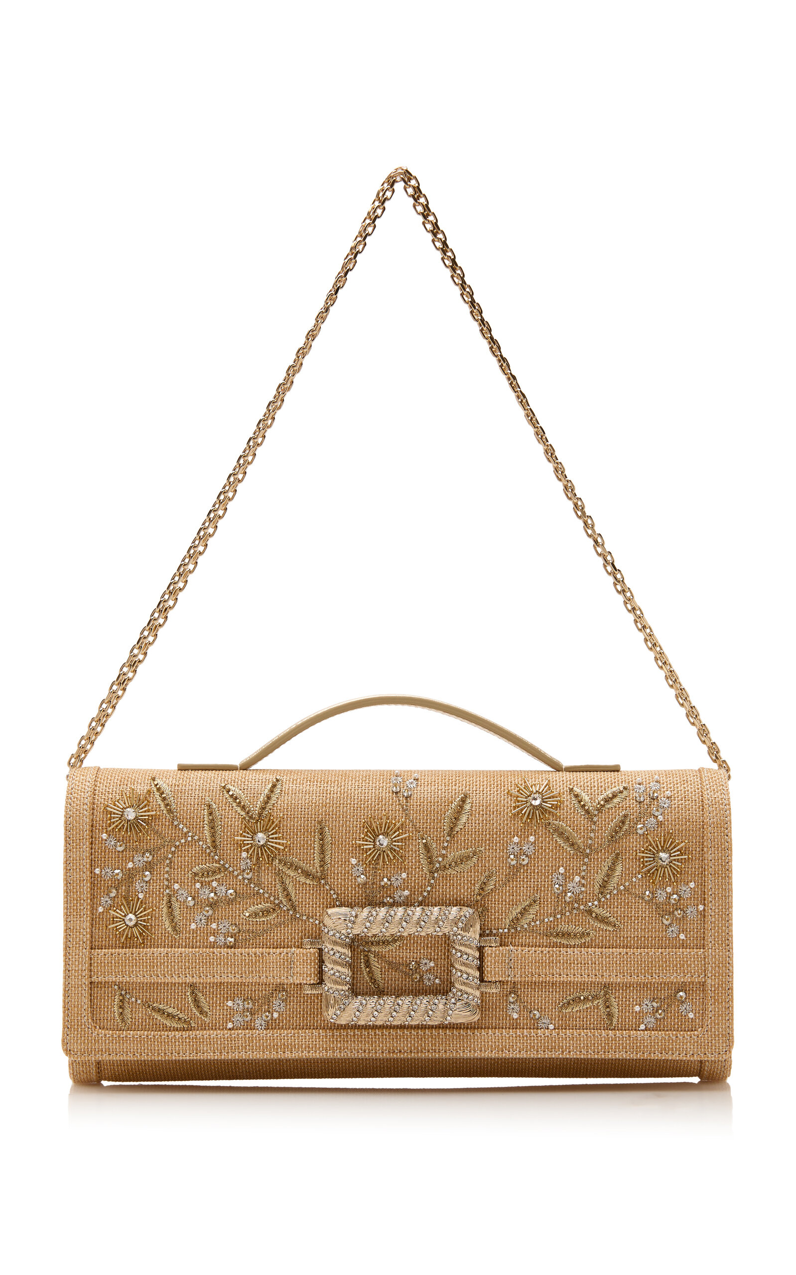 Roger Vivier Belle Vivier Ramage Emb Clutch - Neutral - OS