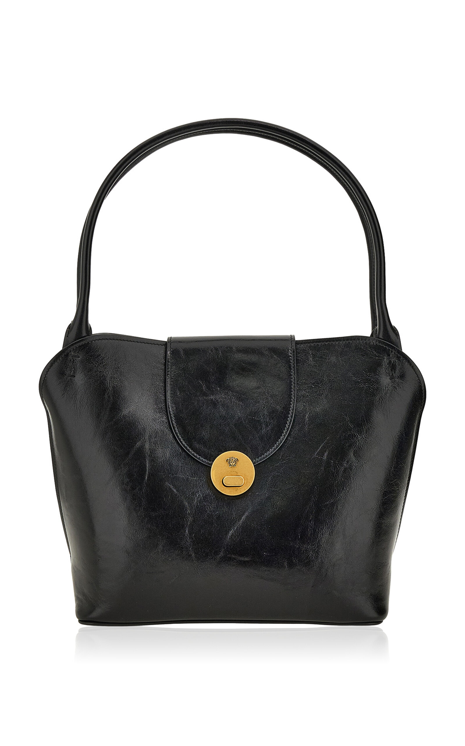 Versace Vivian Medium Shoulder Bag - Black - OS