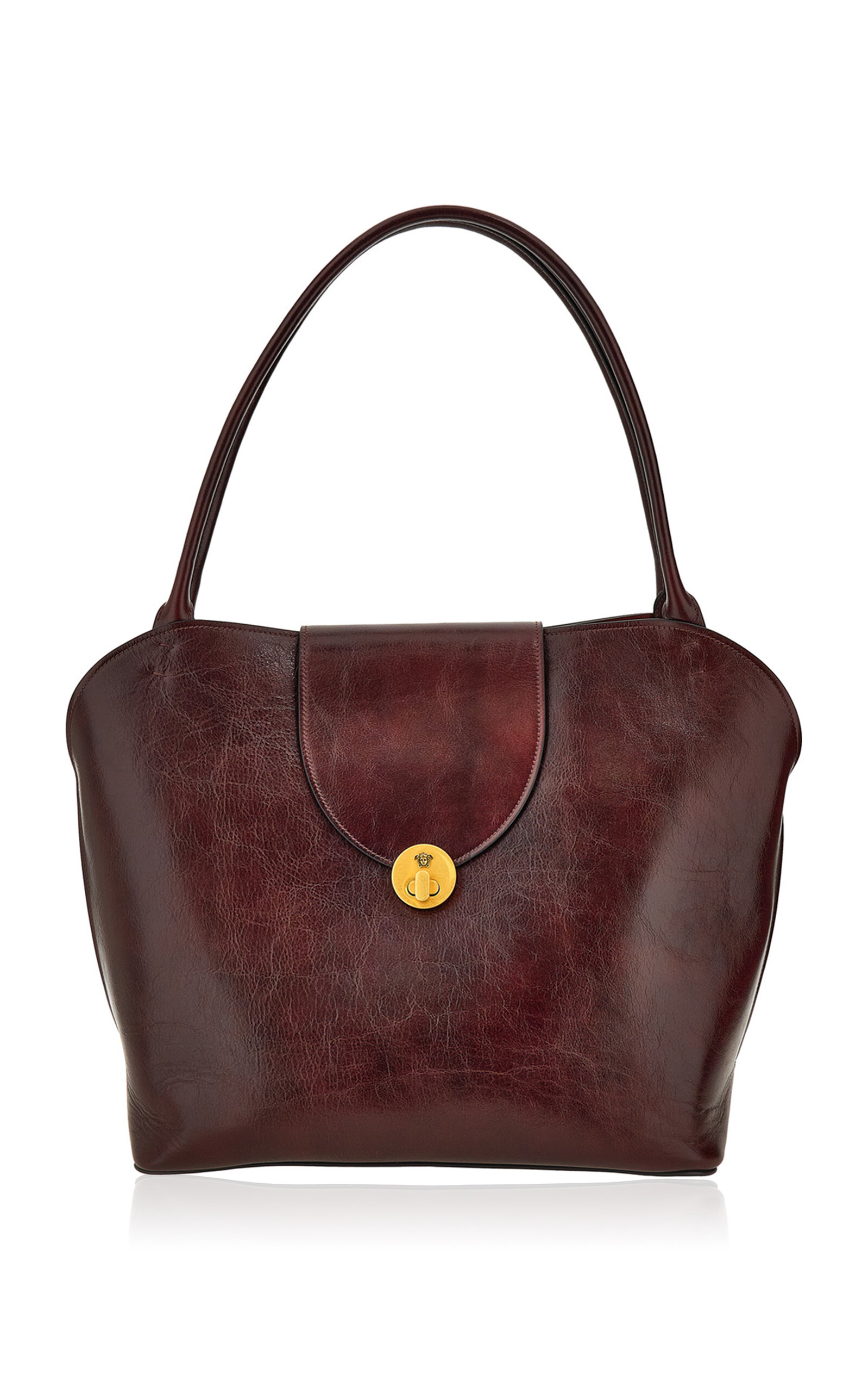 Versace Large Handle Shoulder Bag - Brown - OS