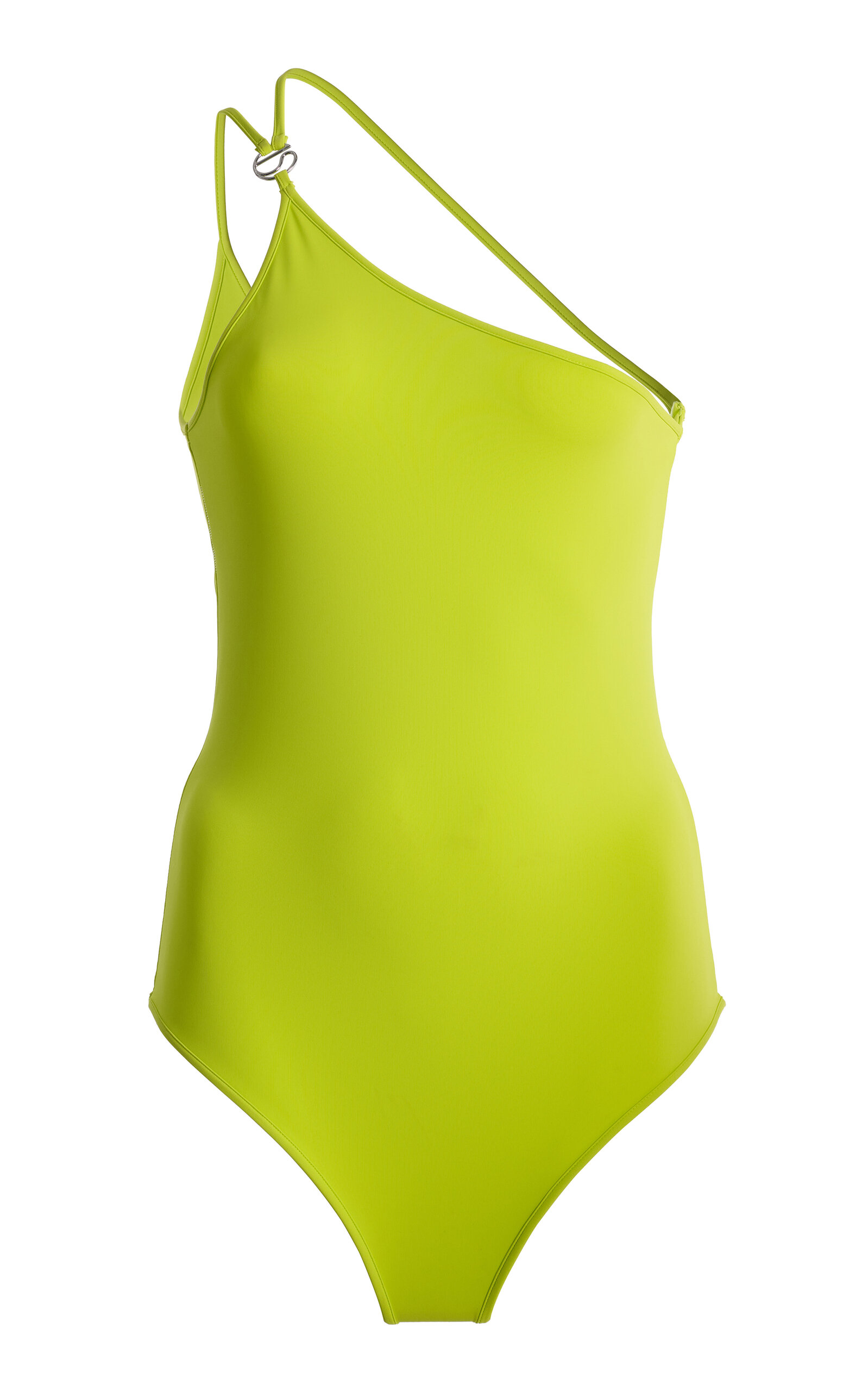 Coperni One-shoulder Swimsuit In Green