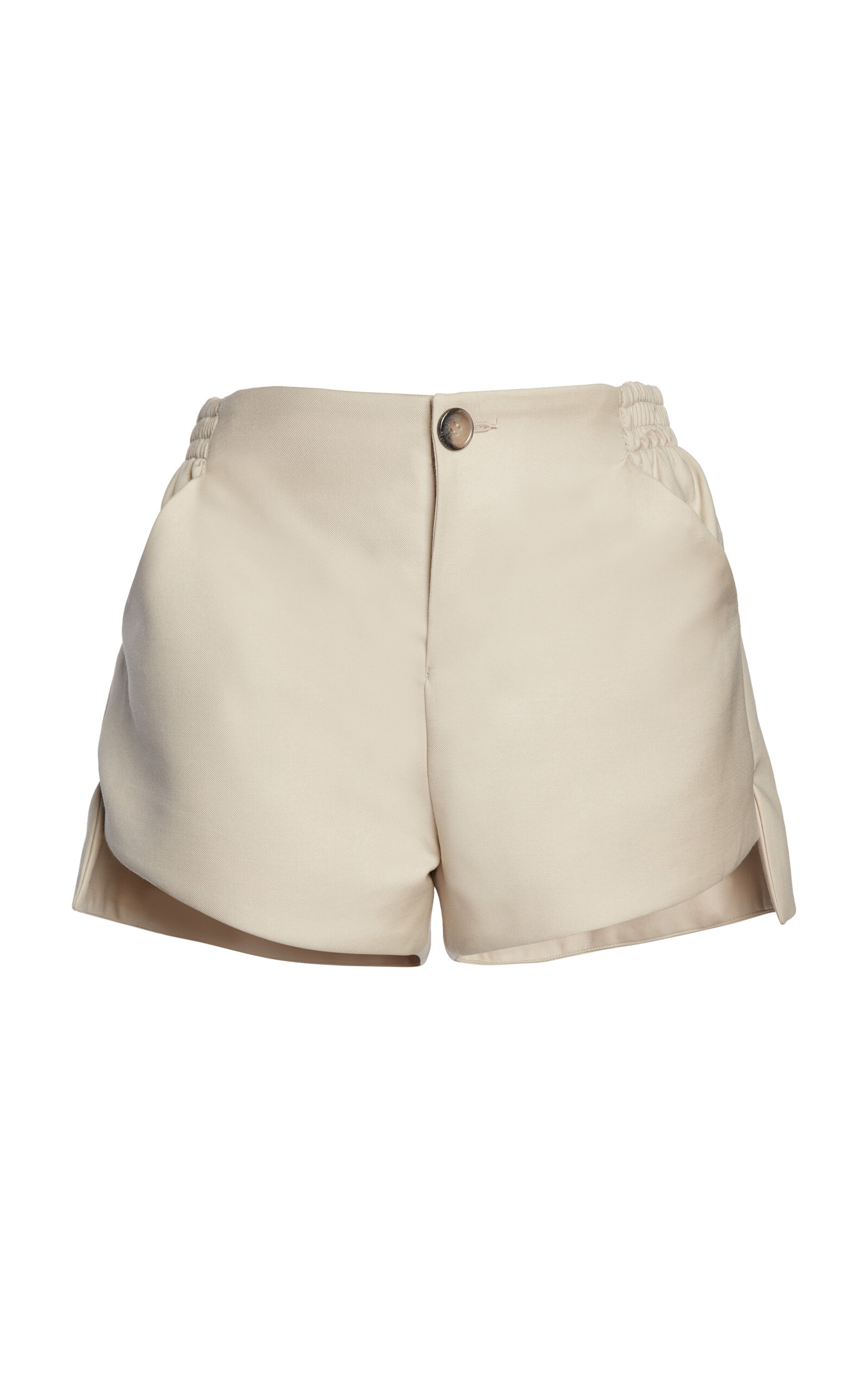 Coperni Tailored Wool Mini Shorts In Brown