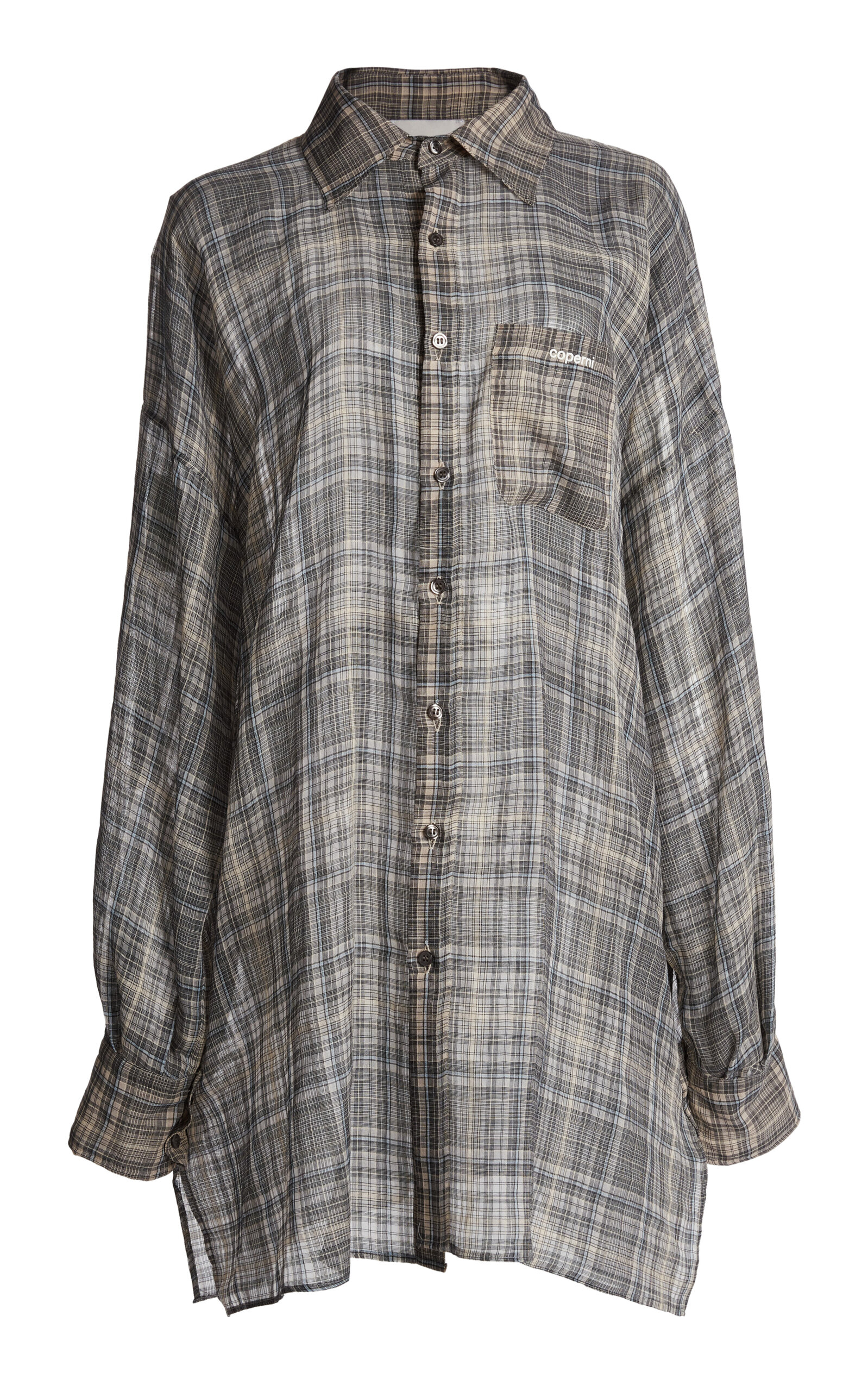 Coperni Zero Waste Cotton Checked Shirt In Multi