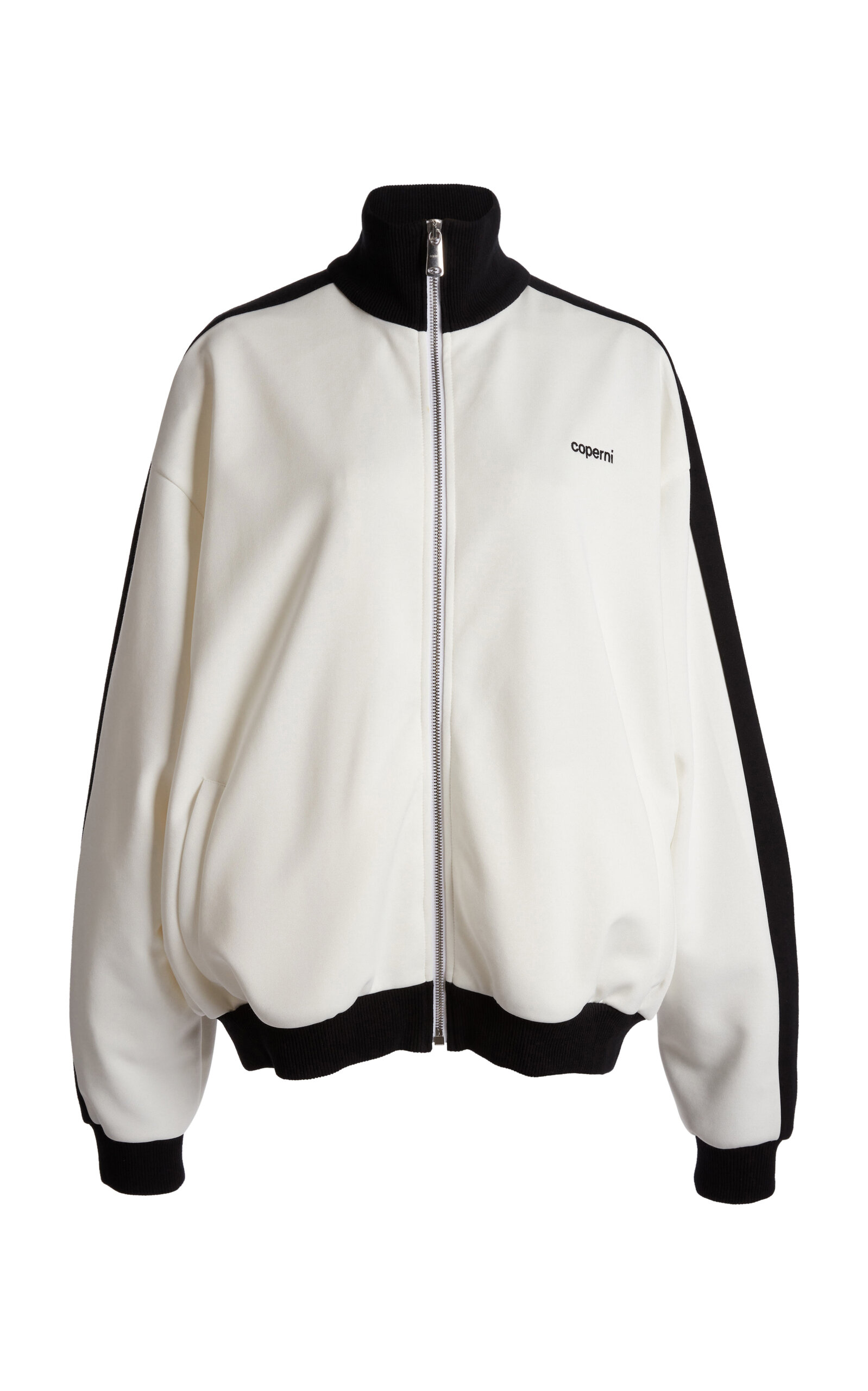 Coperni Oversized Cotton-blend Track Jacket In White