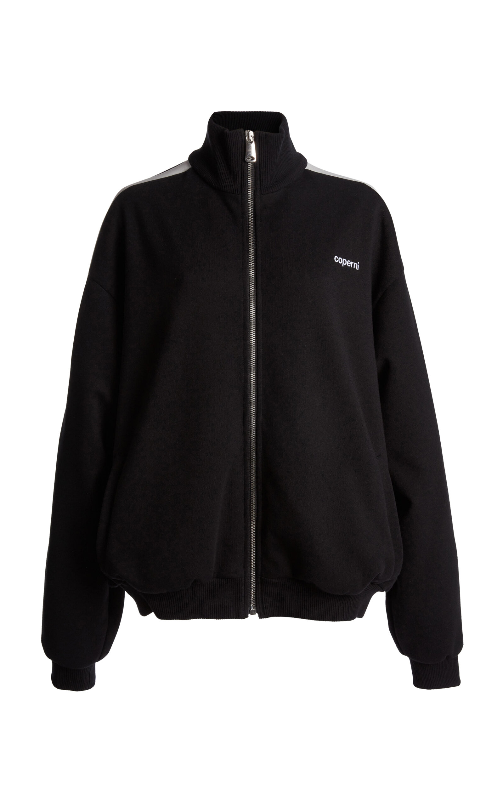 Coperni Oversized Cotton-blend Track Jacket In Black
