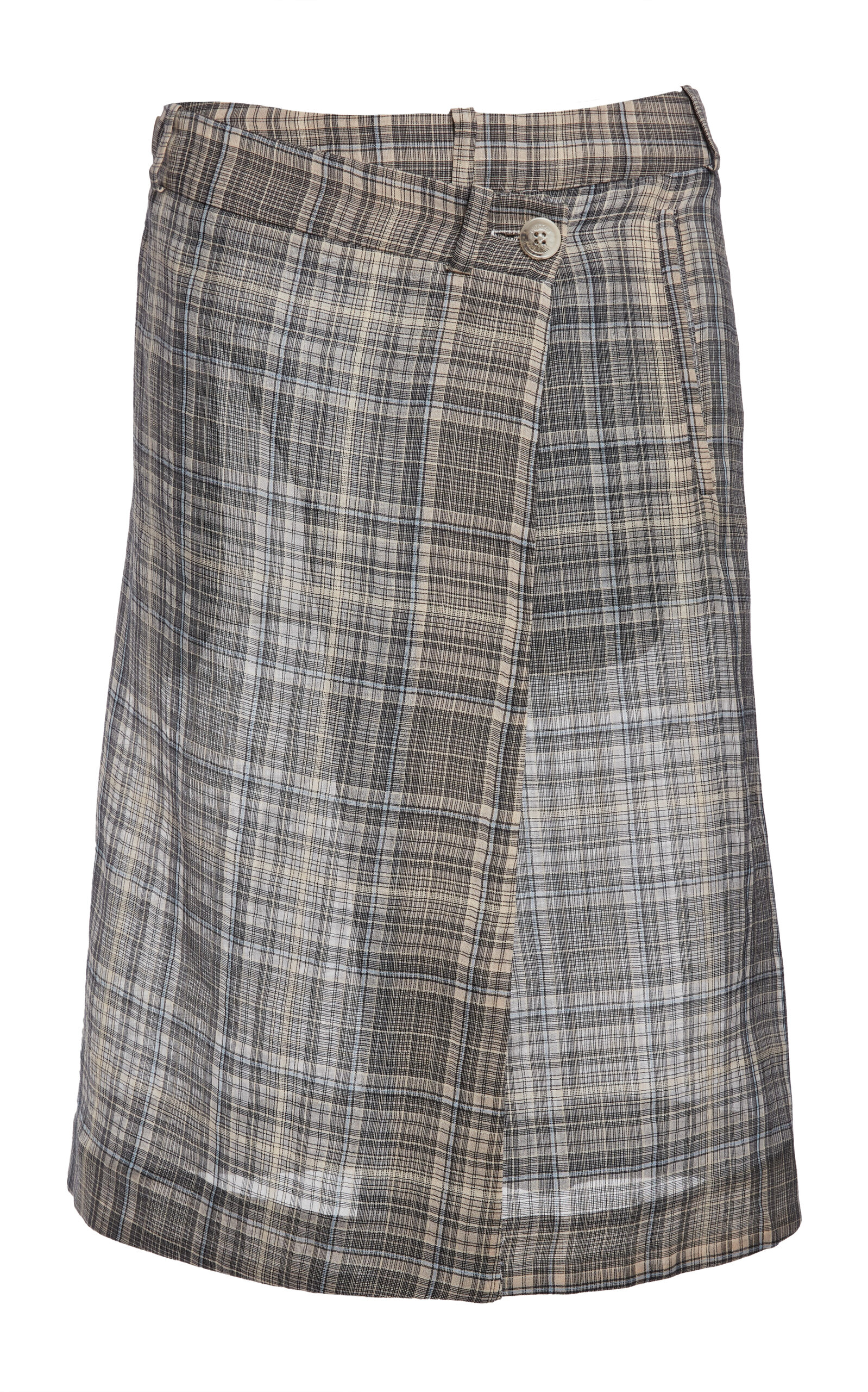 Coperni Cotton Pleated Circular Midi Skirt In Gray